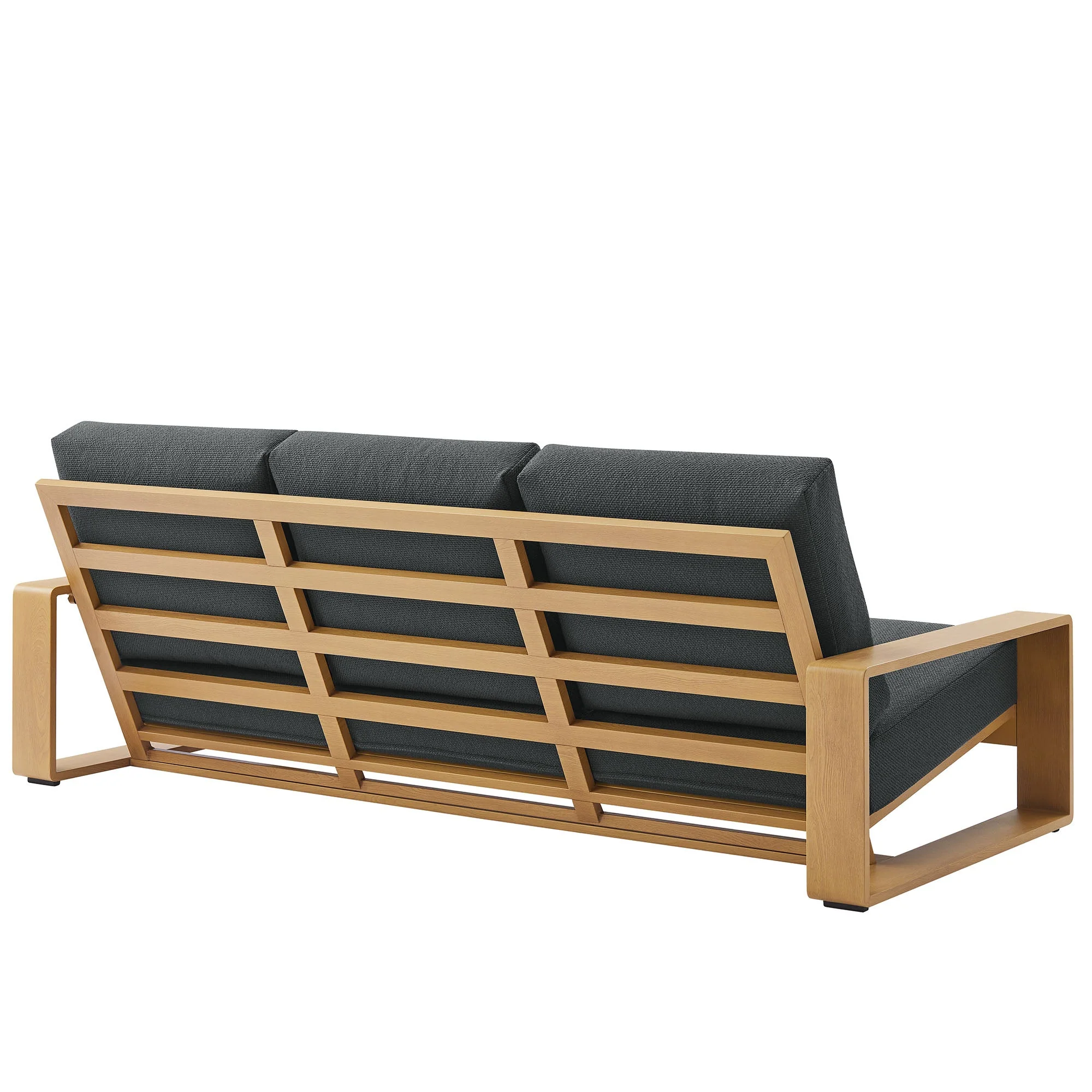 Modern Aluminum Faux Wood Outdoor Patio Furniture Set for Backyard and Deck - Image 11