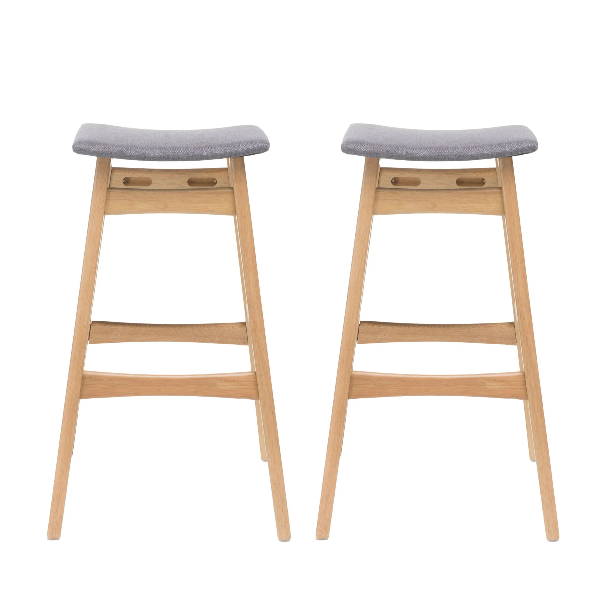 Modern Bar Stool Set With Upholstered Seating - Image 16