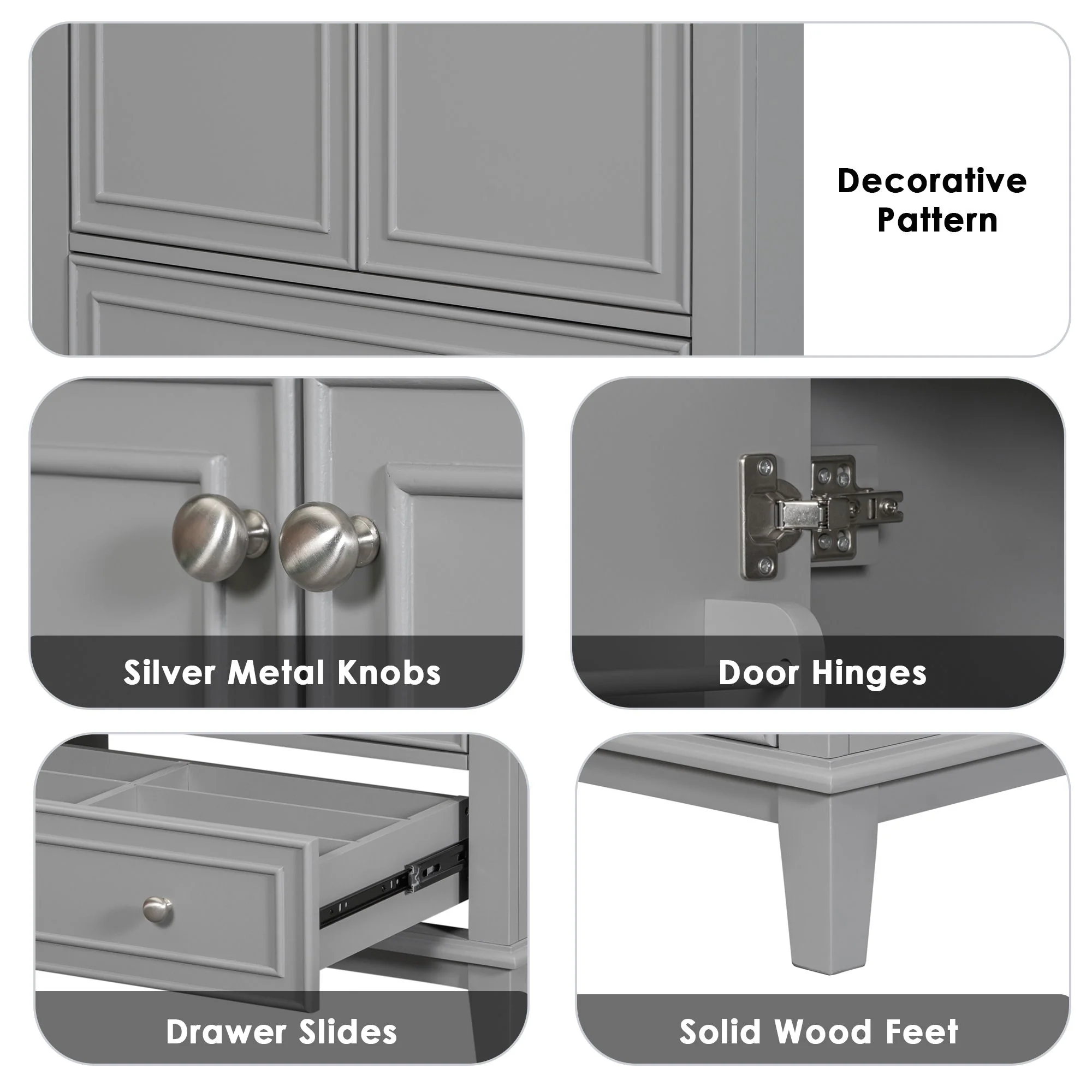 Modern Bathroom Vanity Base Only With Doors And Drawer - Image 32