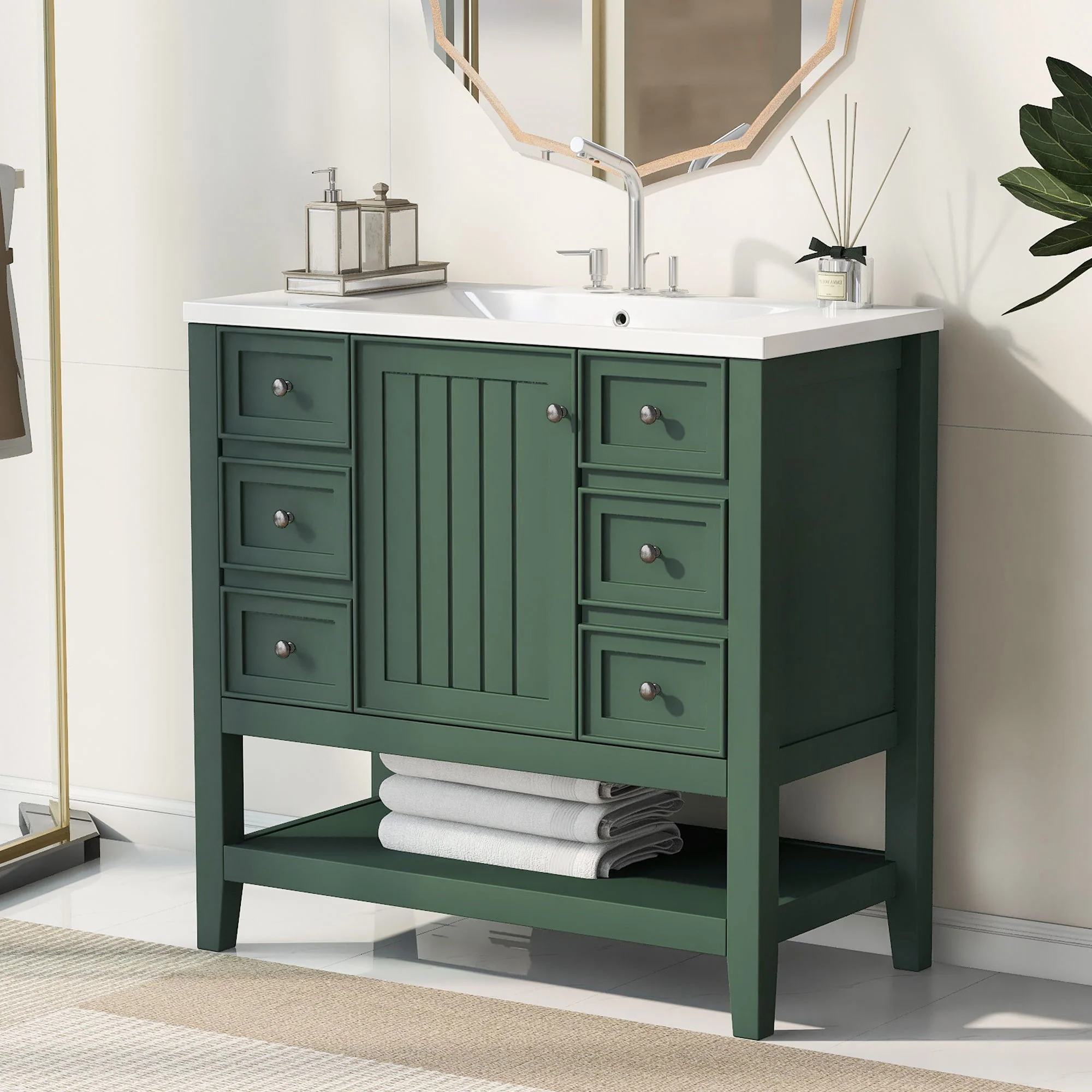 Modern Bathroom Vanity With Sink - Image 10