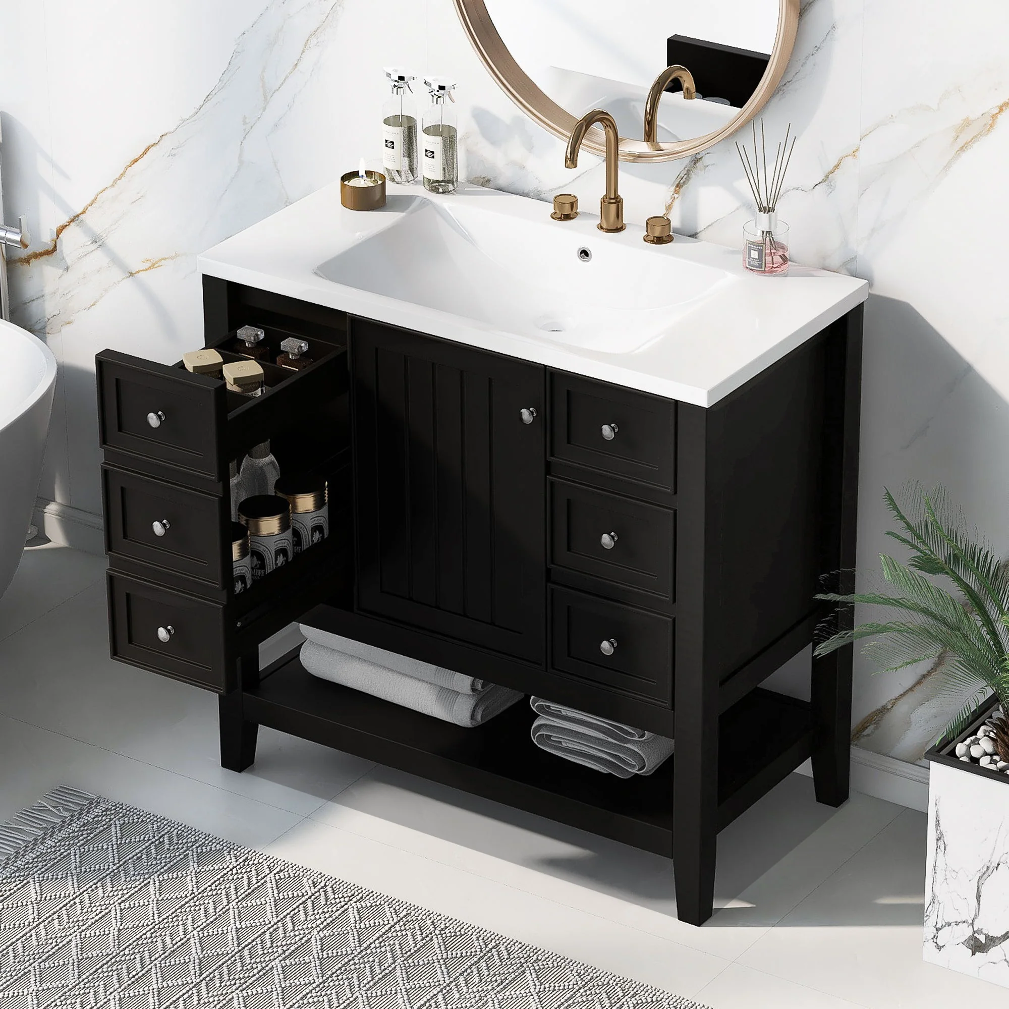 Modern Bathroom Vanity With Sink - Image 18