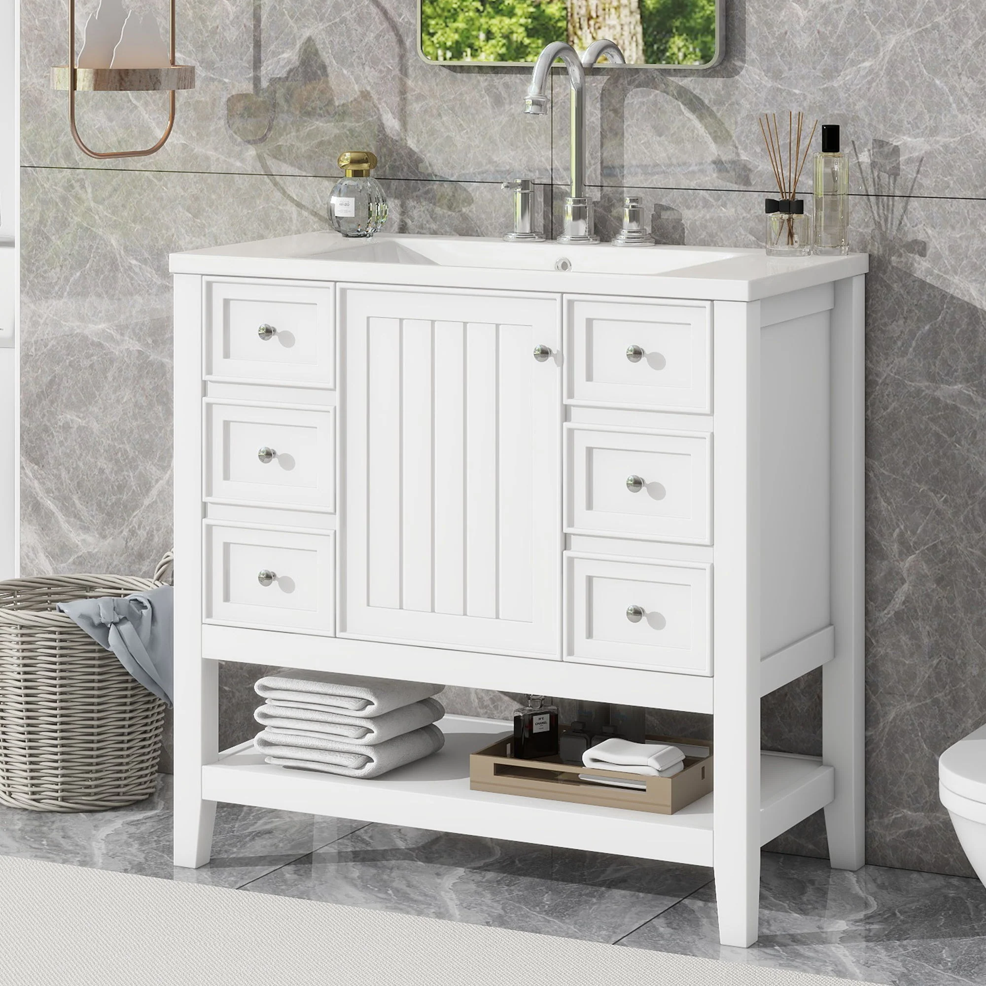 Modern Bathroom Vanity With Sink - Image 19