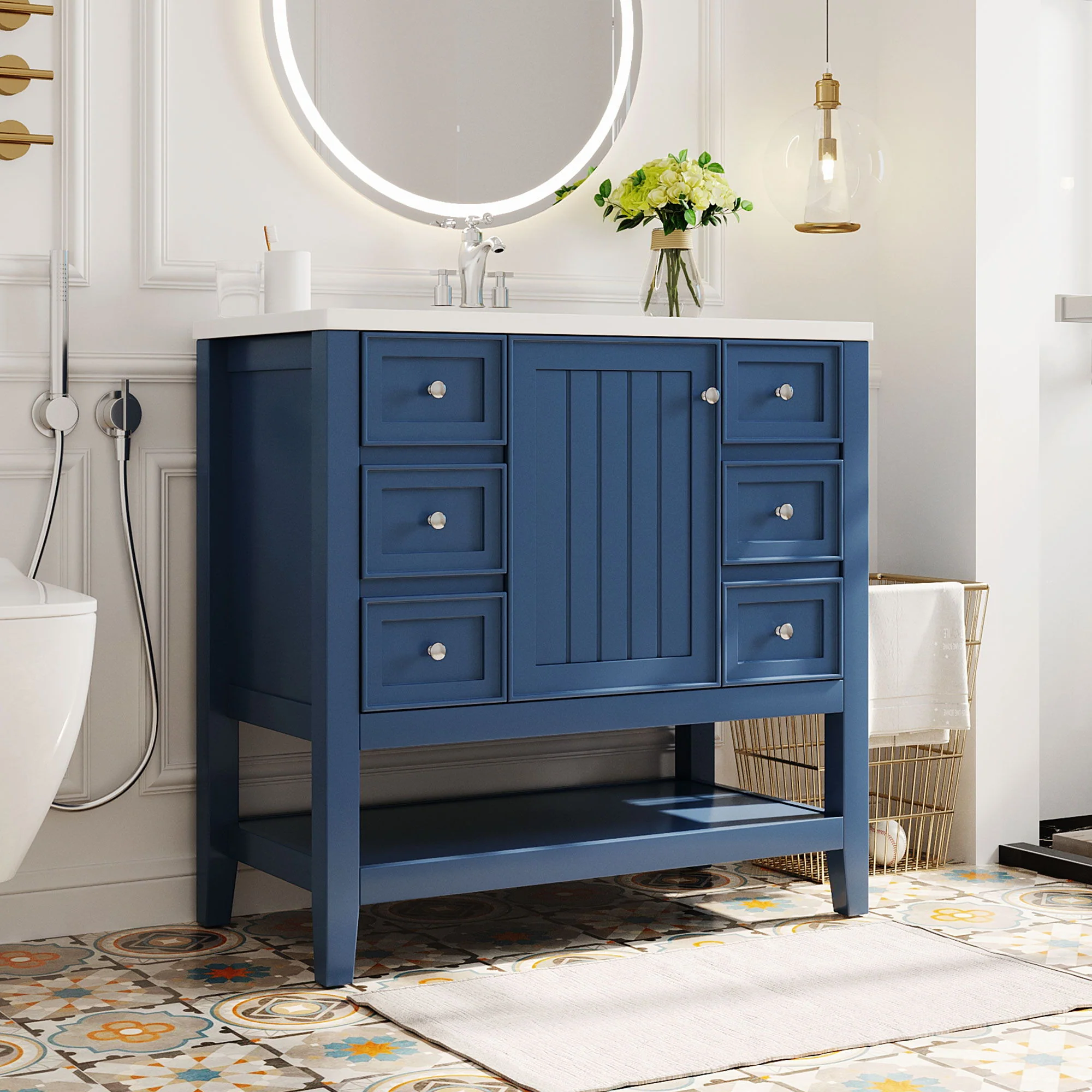 Modern Bathroom Vanity With Sink - Image 20