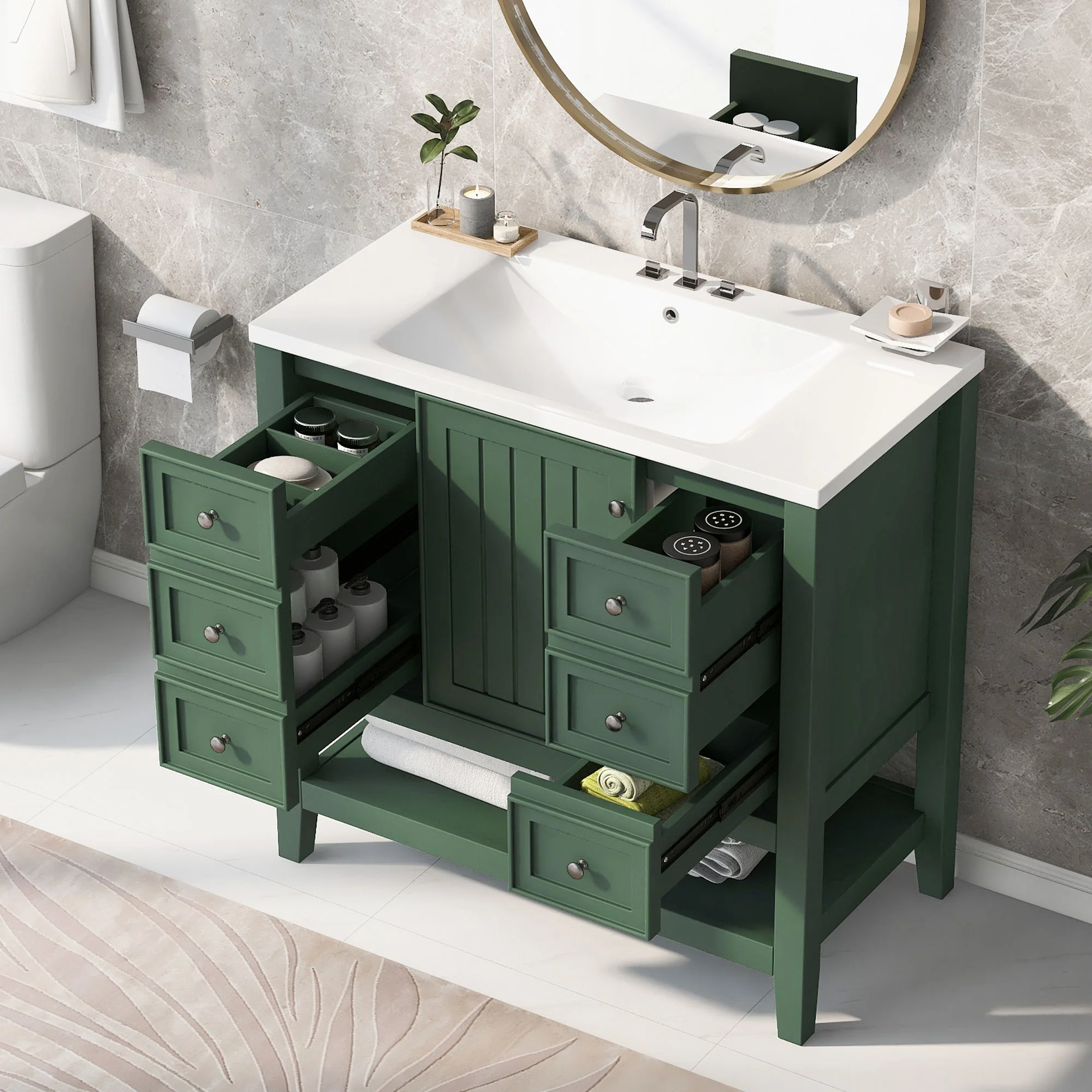 Modern Bathroom Vanity With Sink - Image 21