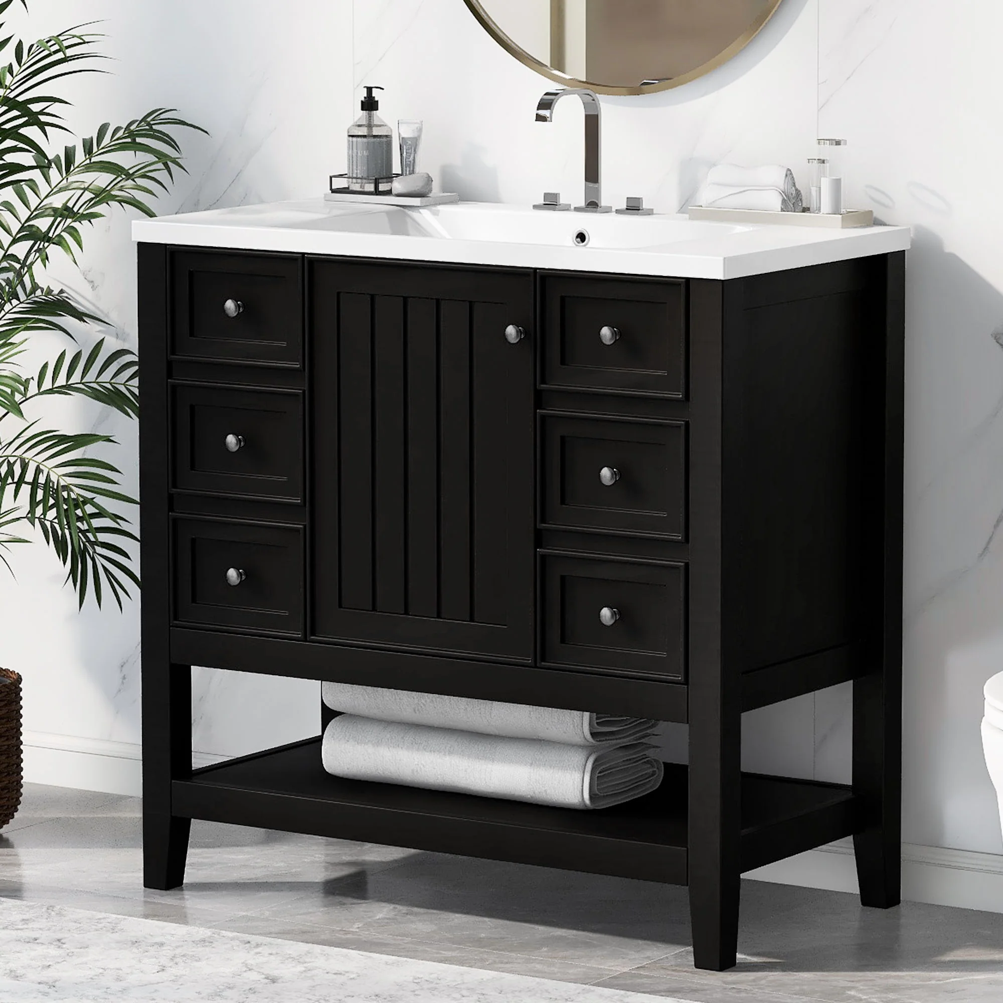 Modern Bathroom Vanity With Sink - Image 22