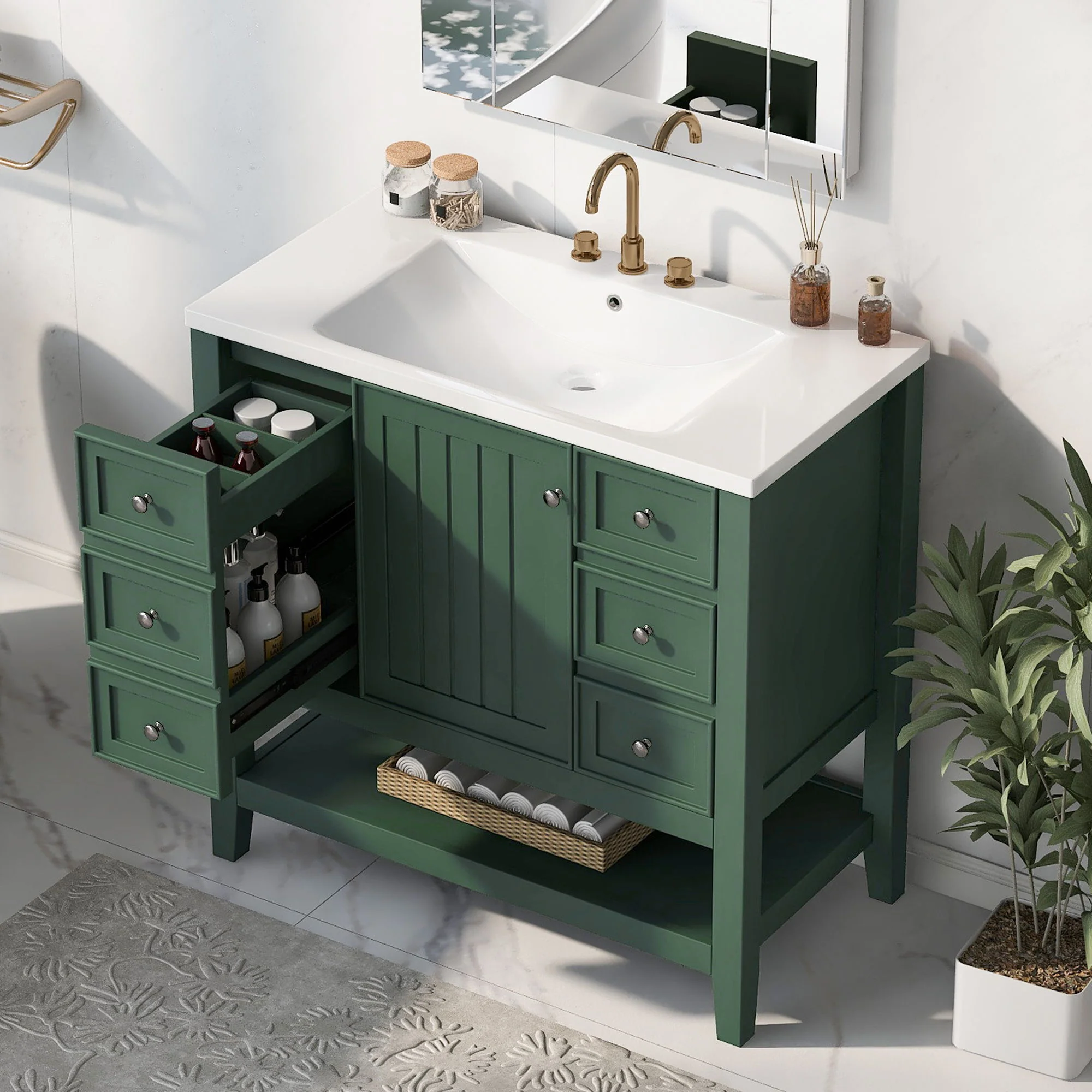 Modern Bathroom Vanity With Sink - Image 24