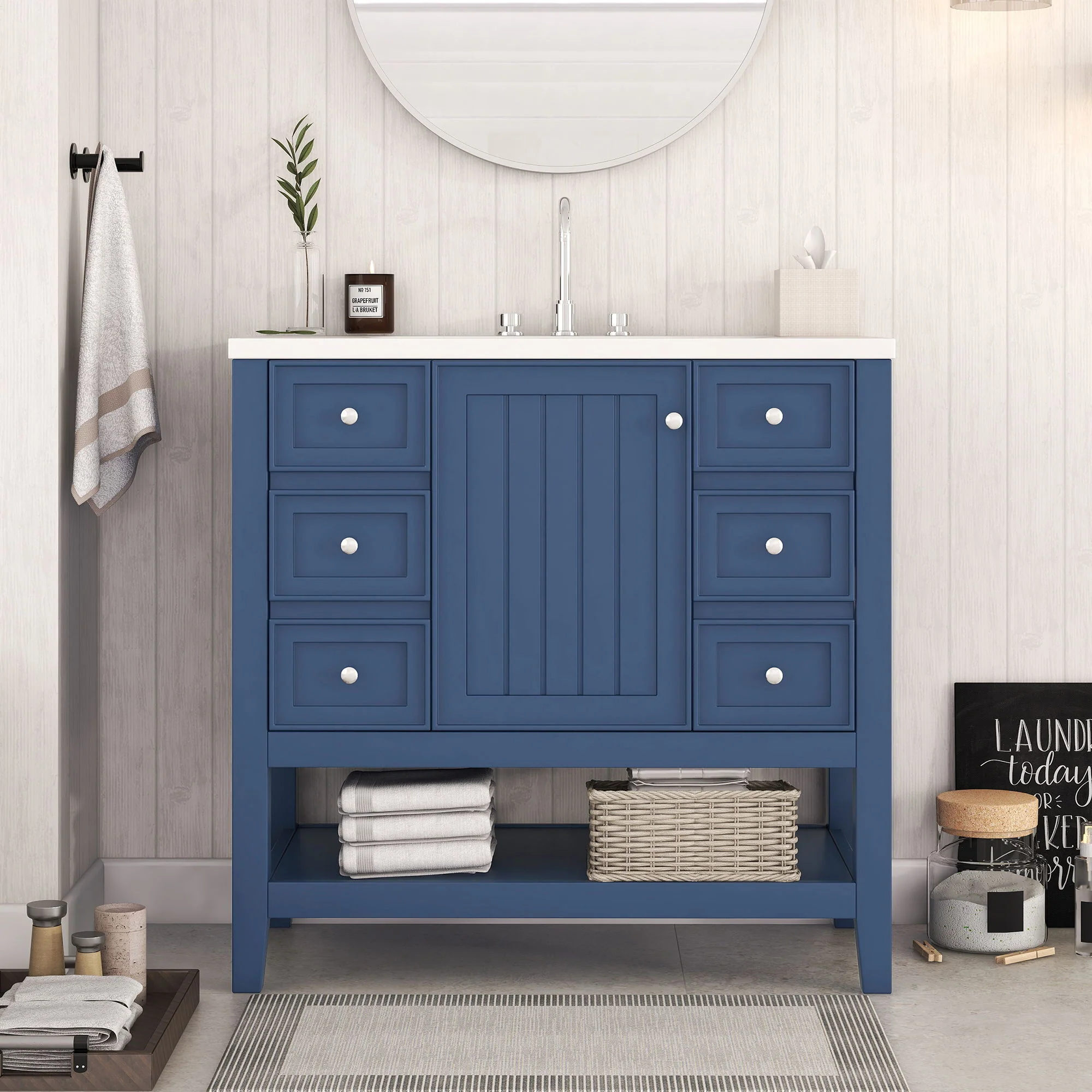 Modern Bathroom Vanity With Sink - Image 37