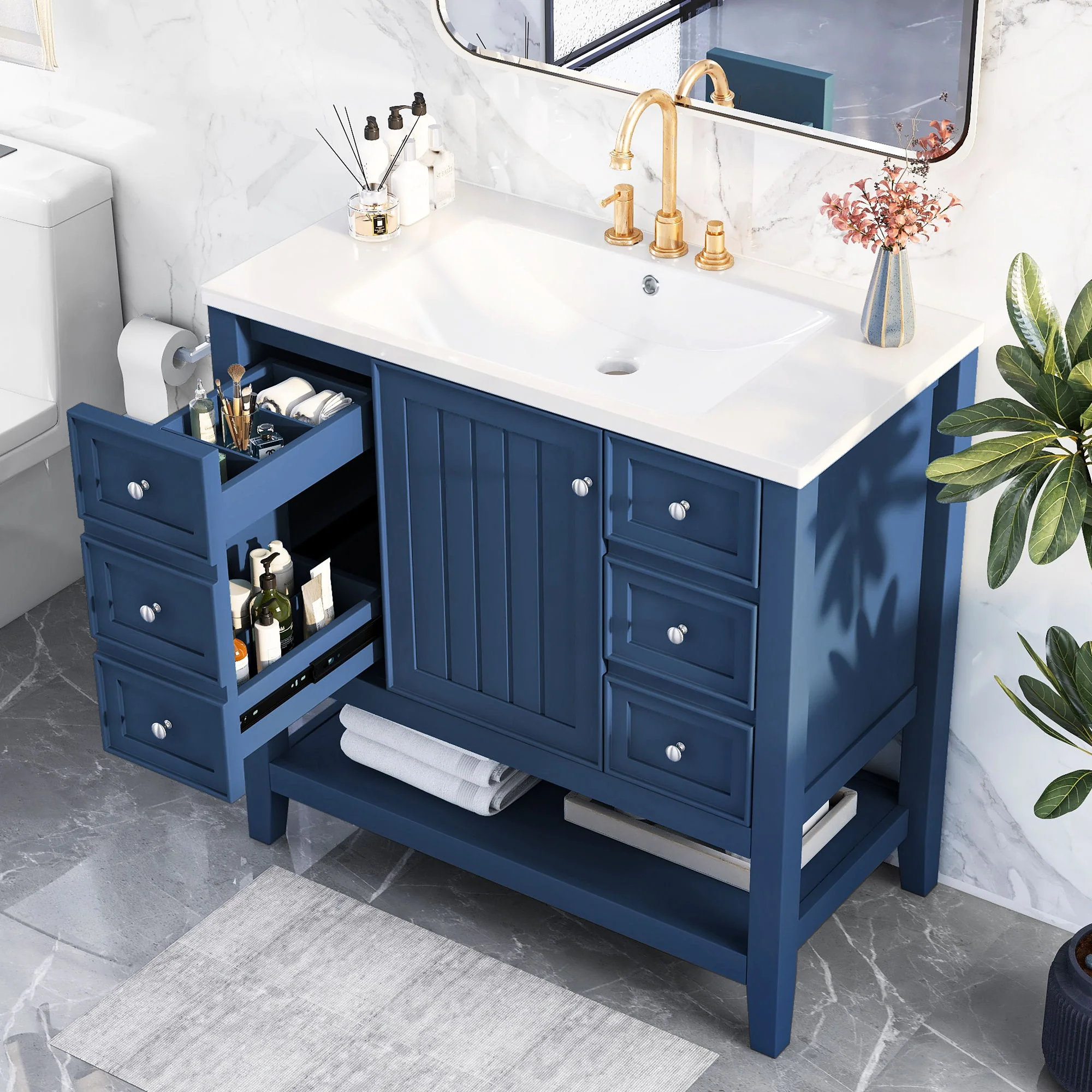Modern Bathroom Vanity With Sink - Image 7