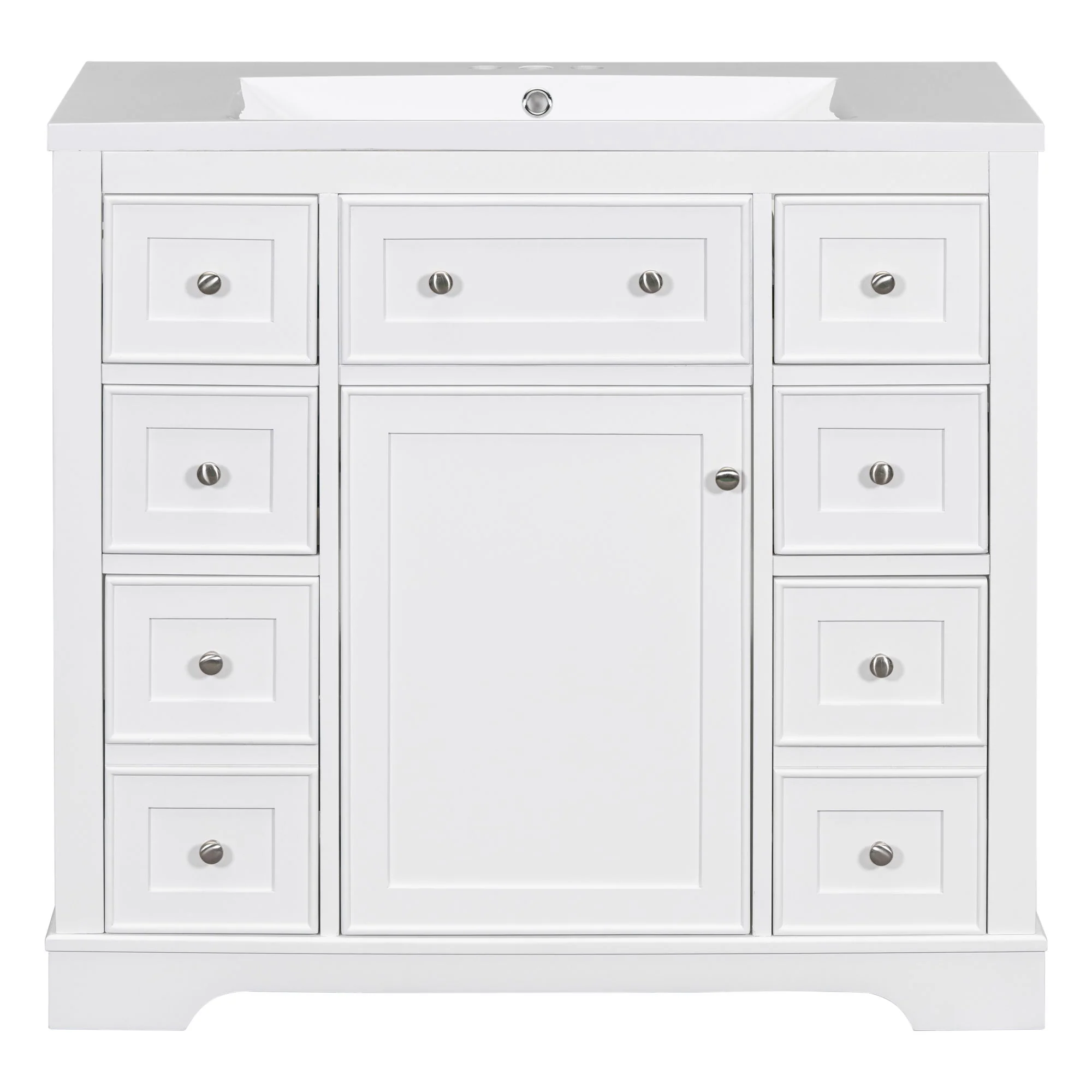 Modern Bathroom Vanity With Sink Combo, 6 Drawers And 1 Cabinet - Image 2