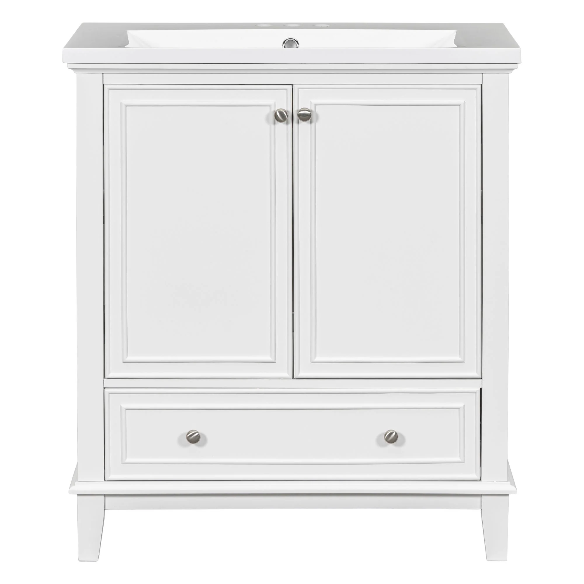 Modern Bathroom Vanity With Sink Combo, Multi Functional Cabinet With Doors And Drawer - Image 3