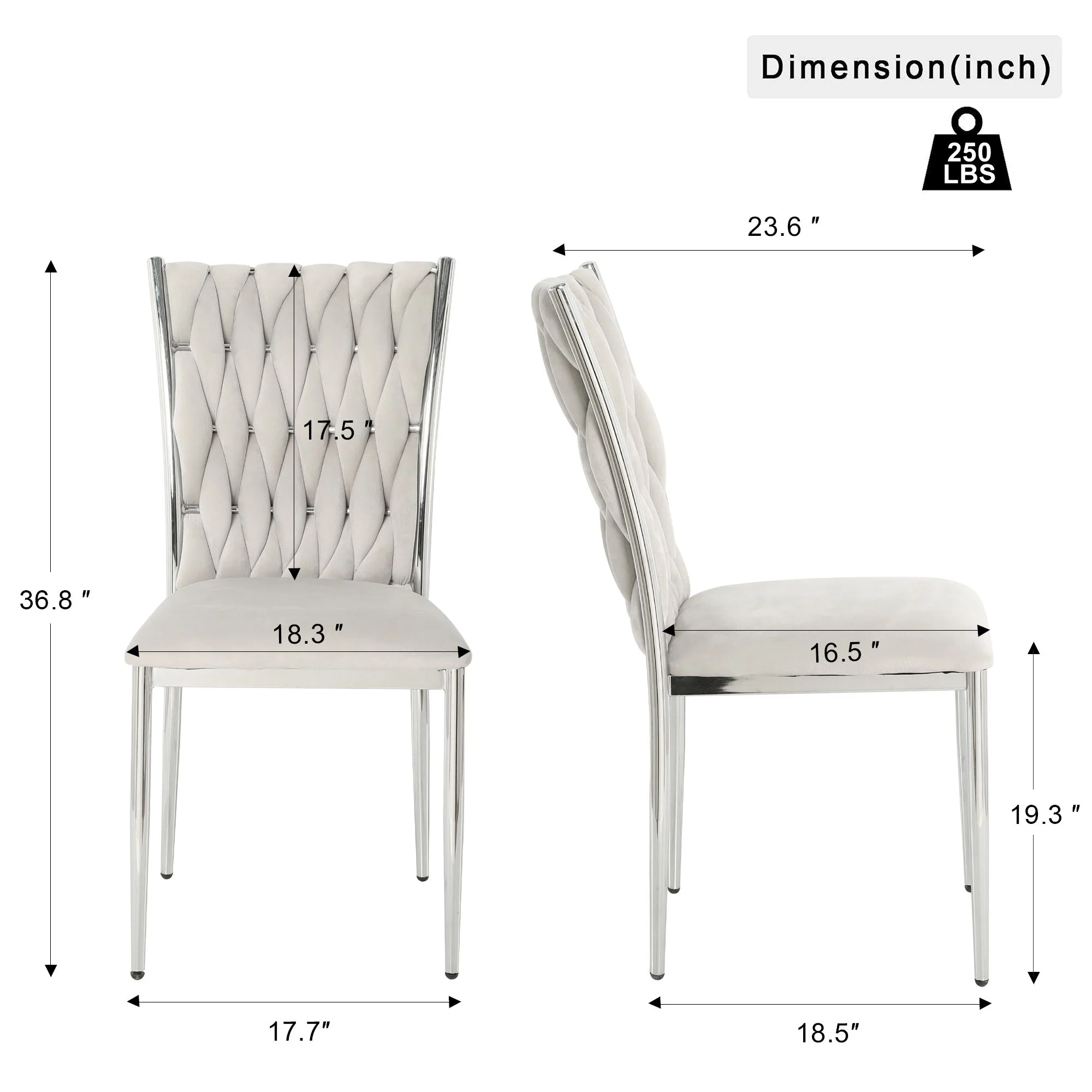 Modern Dining Chair Set For Dining Room - Image 5