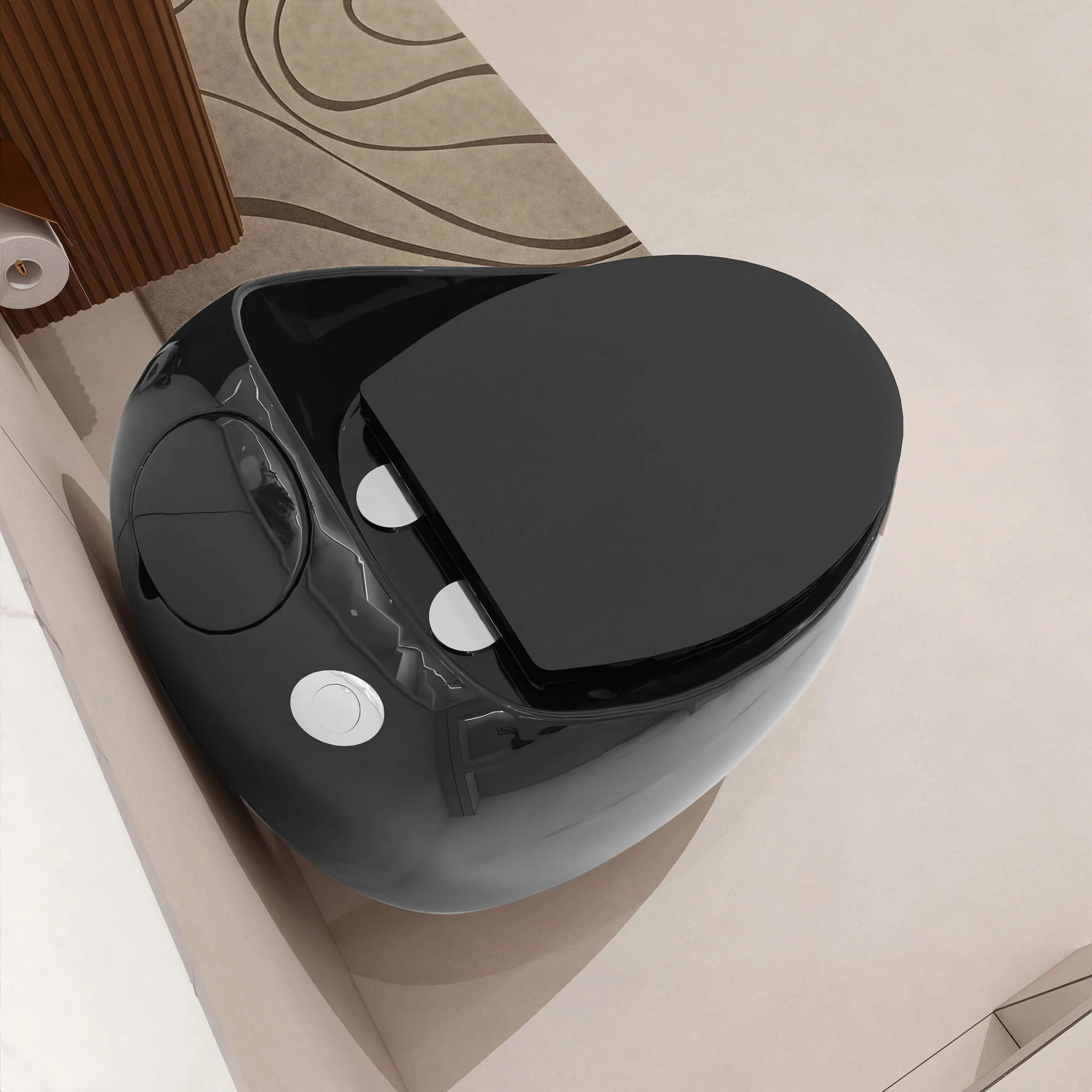 Modern Egg Shape Toilet 1.28 Gpf Single Flush Ceramic - Image 8