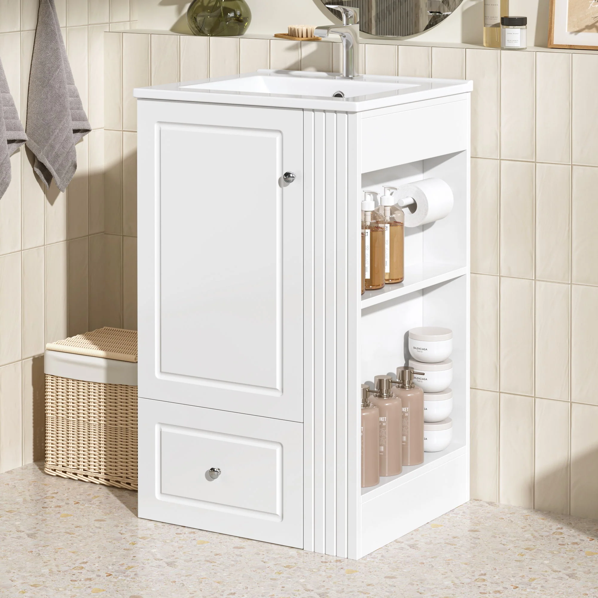 Modern Freestanding Bathroom Vanity With Sink, Soft-Close Drawer, Towel Bar - Image 15