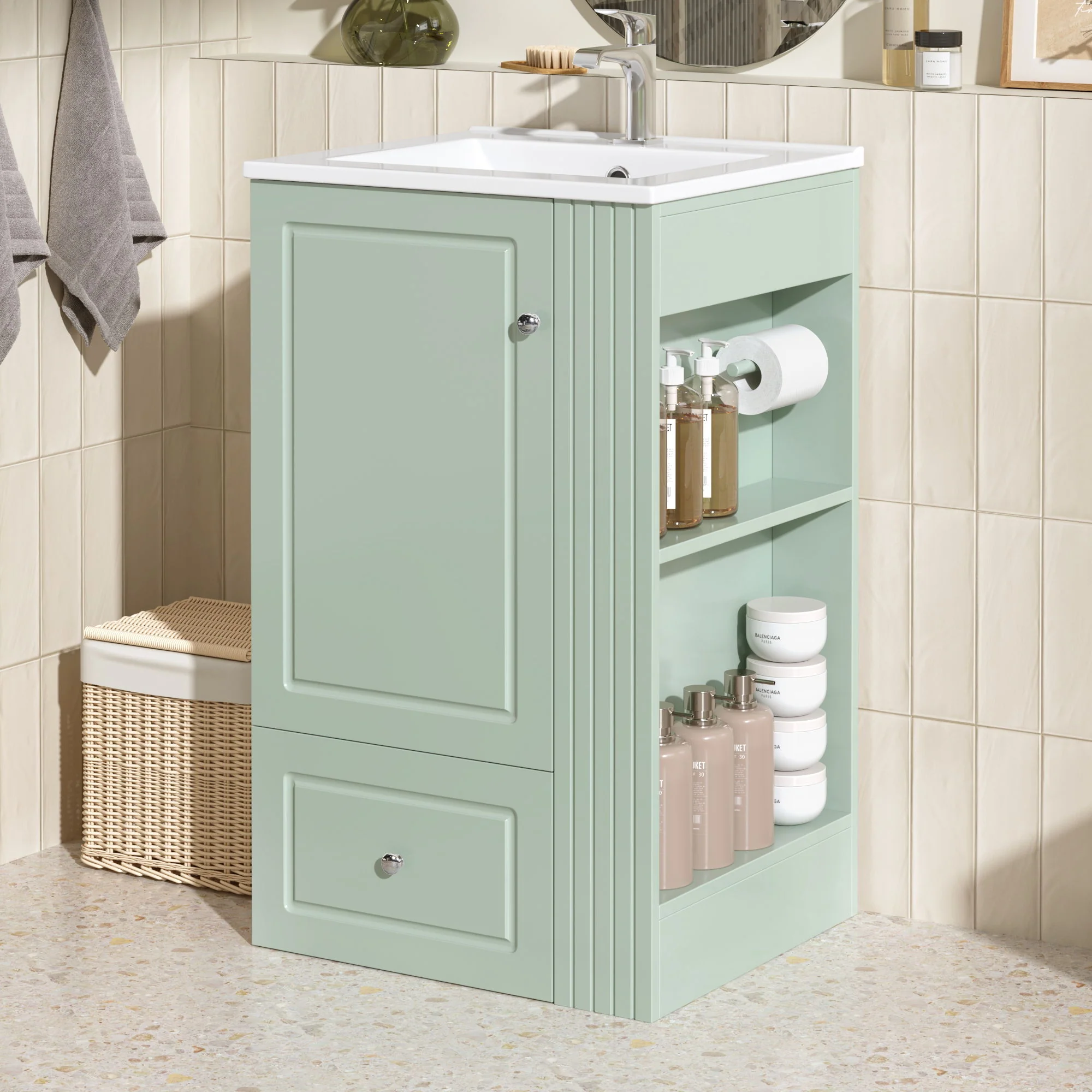 Modern Freestanding Bathroom Vanity With Sink, Soft-Close Drawer, Towel Bar - Image 18