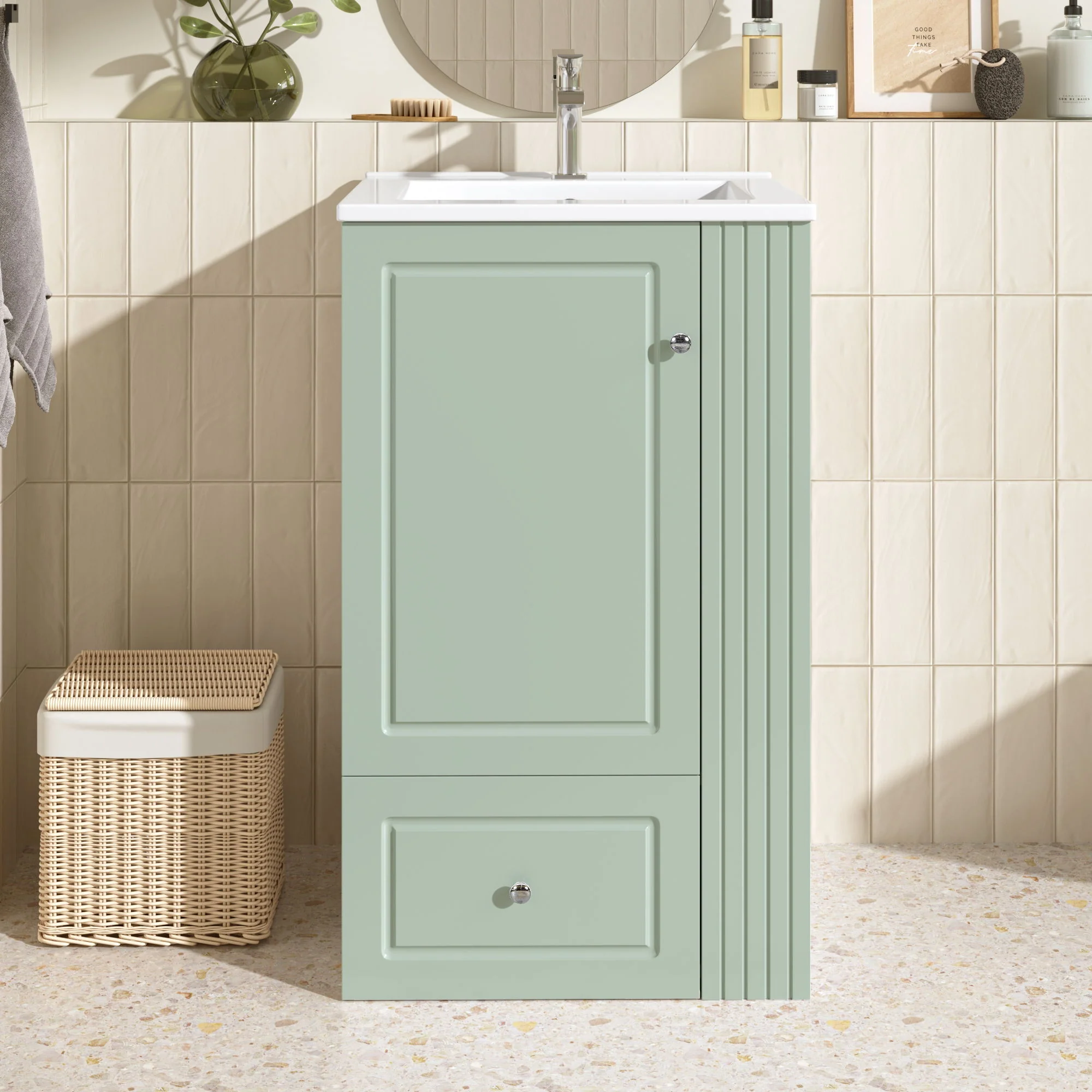 Modern Freestanding Bathroom Vanity With Sink, Soft-Close Drawer, Towel Bar - Image 5