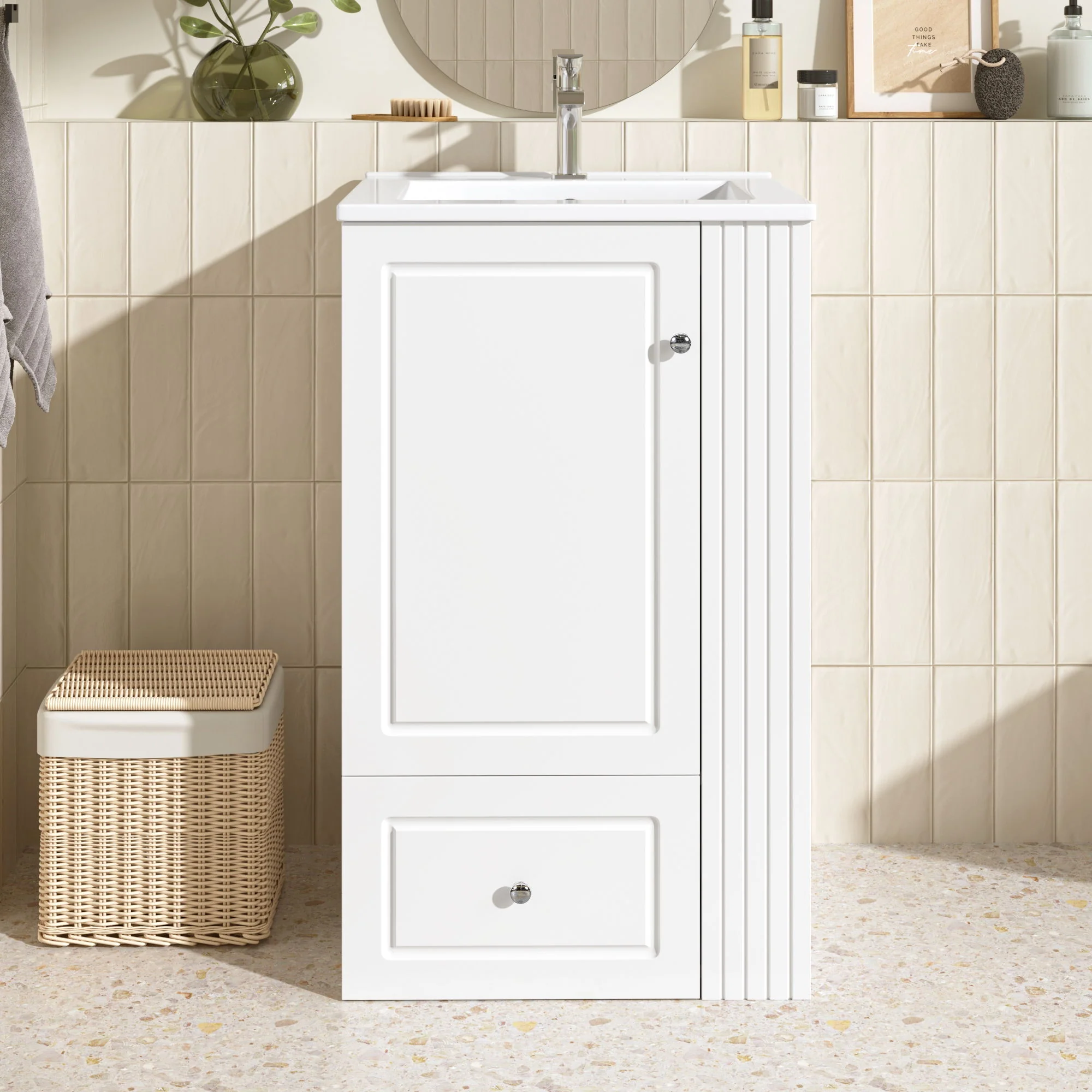Modern Freestanding Bathroom Vanity With Sink, Soft-Close Drawer, Towel Bar - Image 6