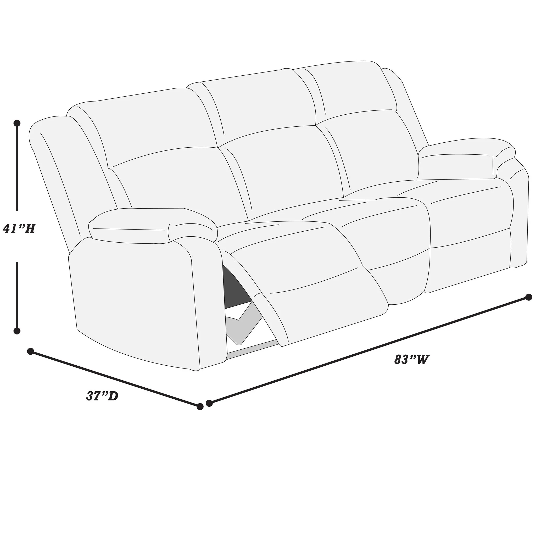 Modern Living Room Set With Pillow Arms - Image 5