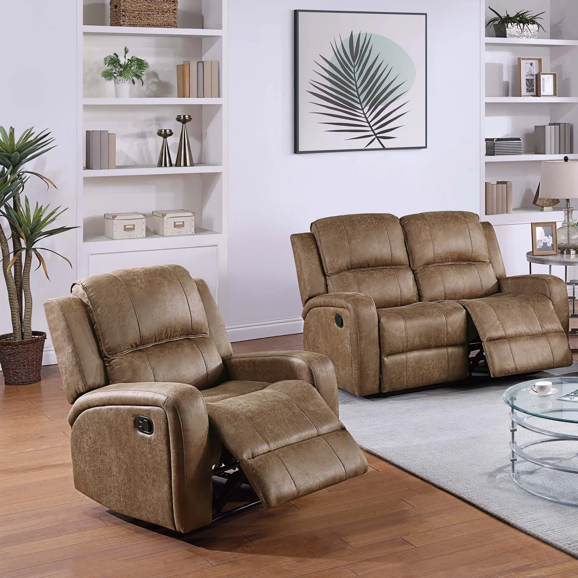 Modern Living Room Set With Square Armrest, Cushion Backrest - Image 20