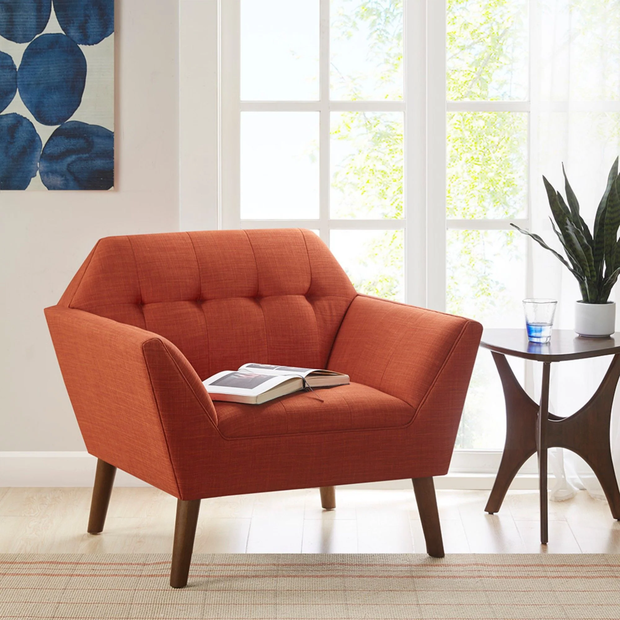 Modern Lounge Chair With Button Tufting - Image 10