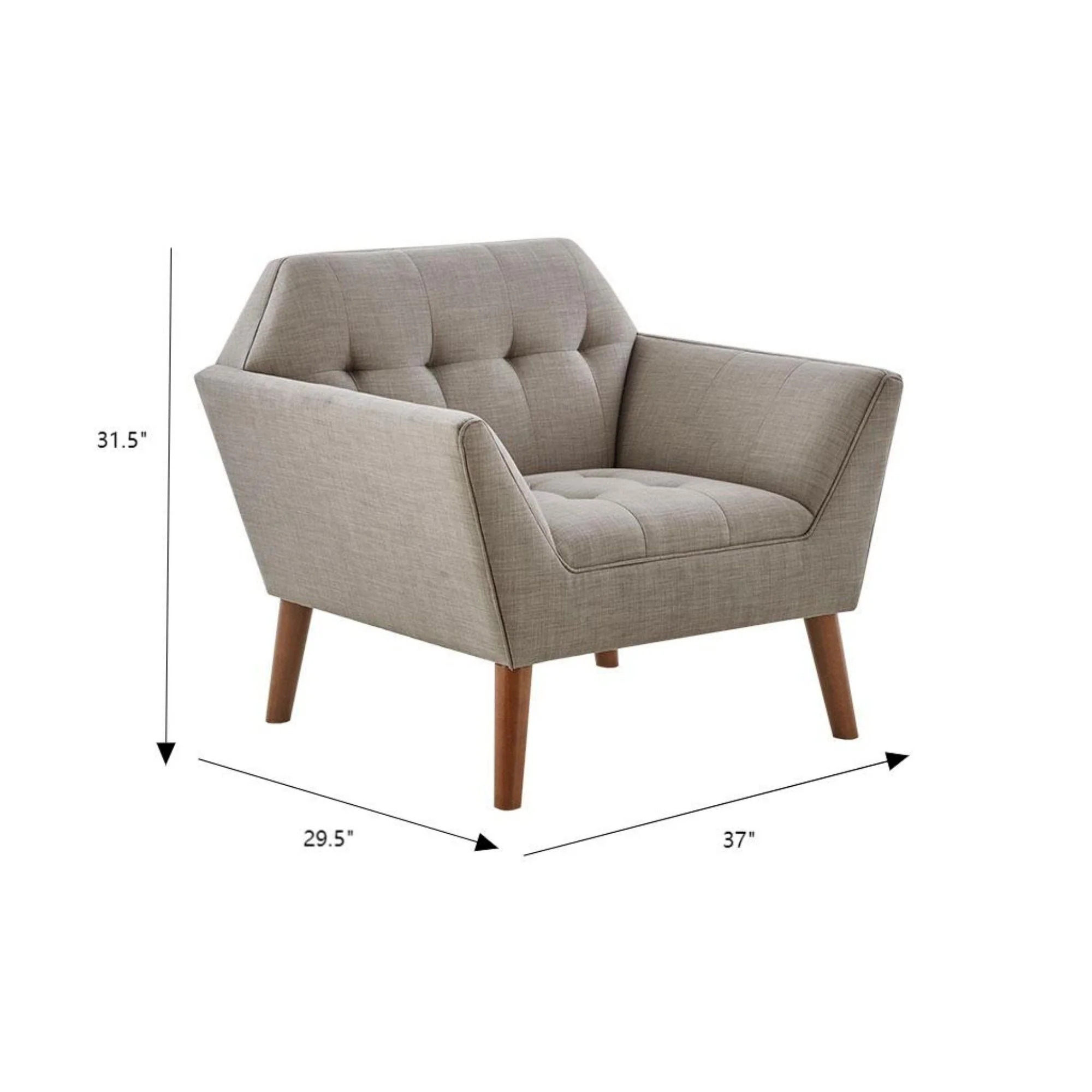 Modern Lounge Chair With Button Tufting - Image 13