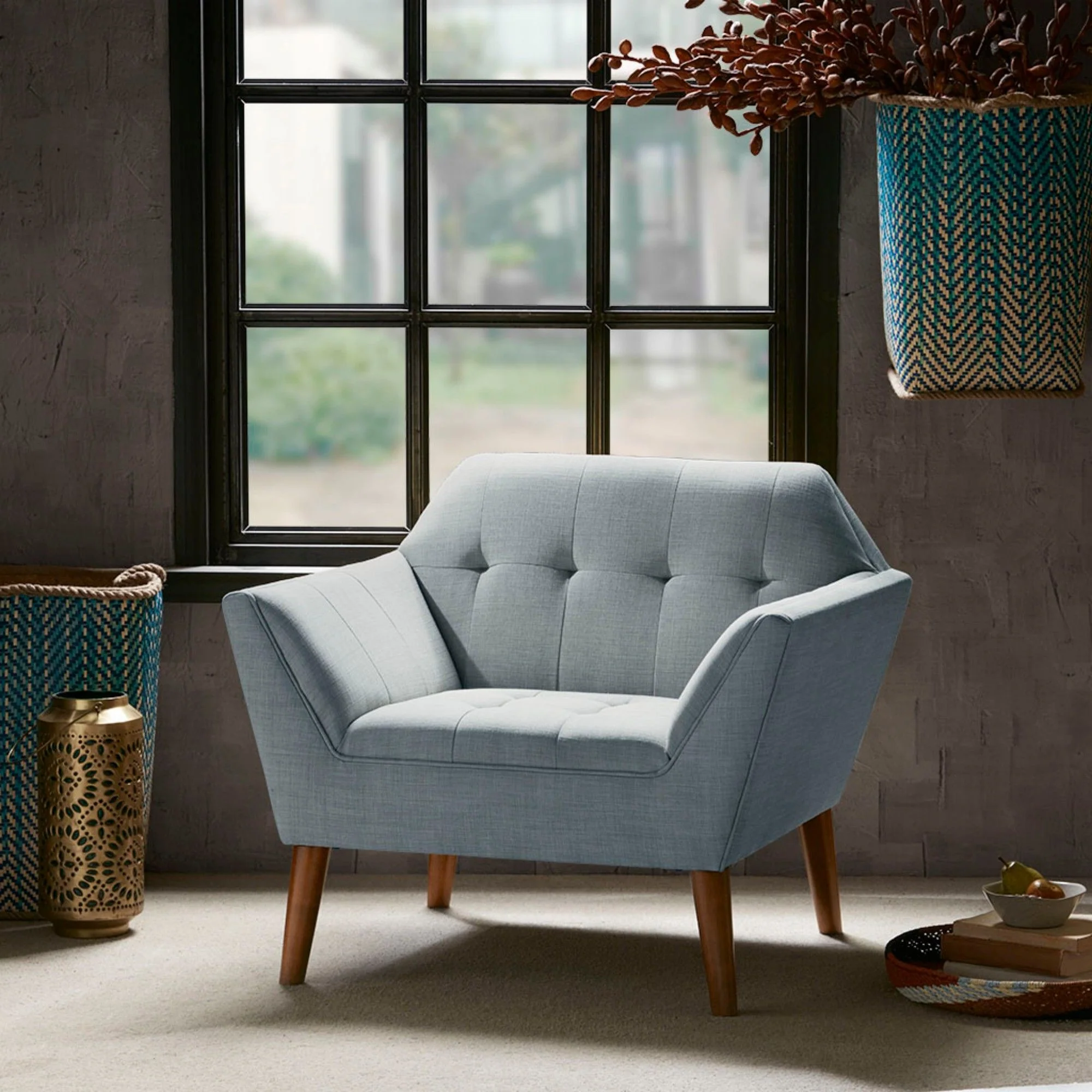 Modern Lounge Chair With Button Tufting - Image 24