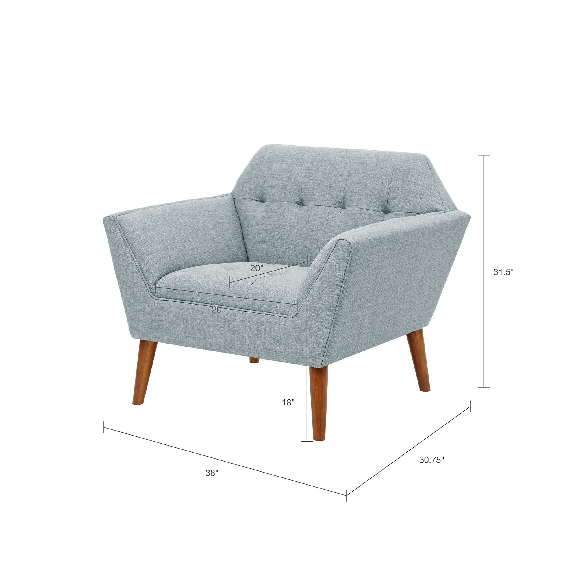 Modern Lounge Chair With Button Tufting - Image 27