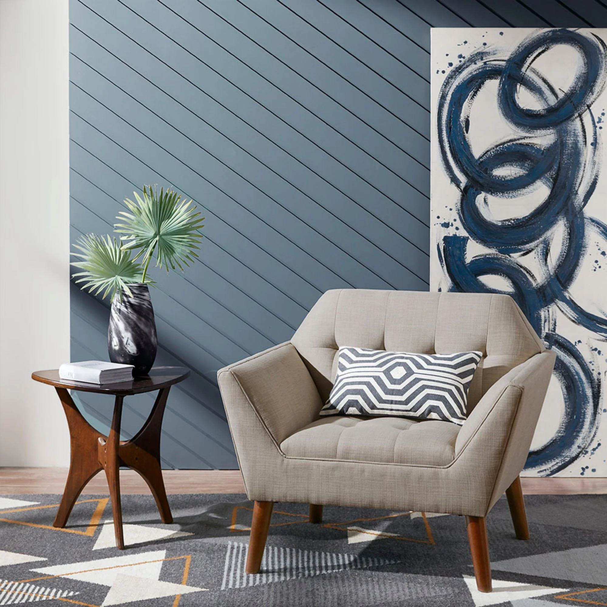 Modern Lounge Chair With Button Tufting - Image 29