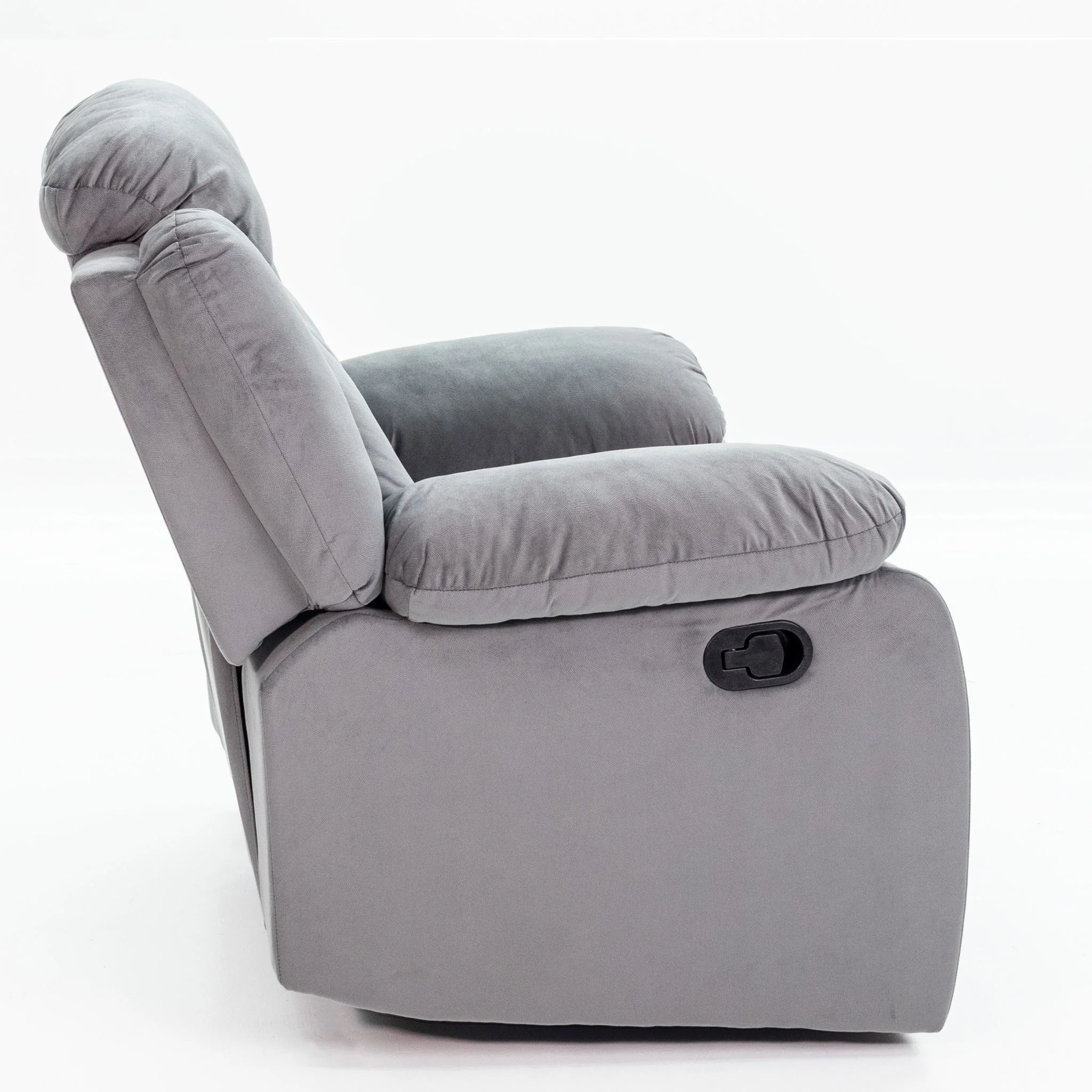 Modern Manual Recliner With Padded Seat And Pillow Arms - Image 14