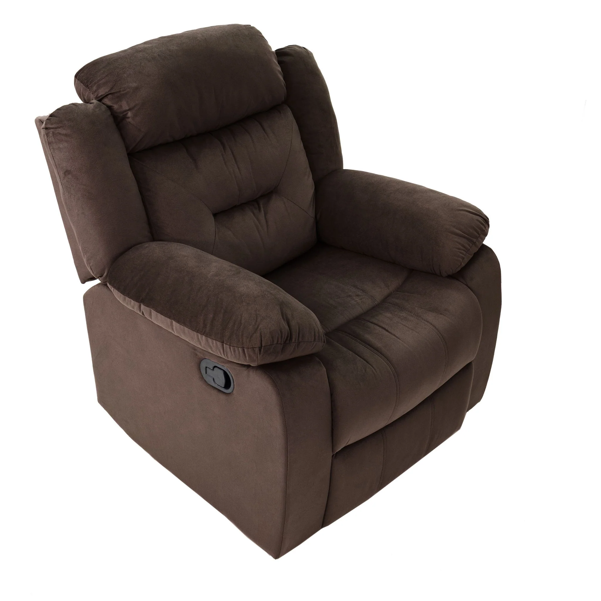 Modern Manual Recliner With Padded Seat And Pillow Arms - Image 7