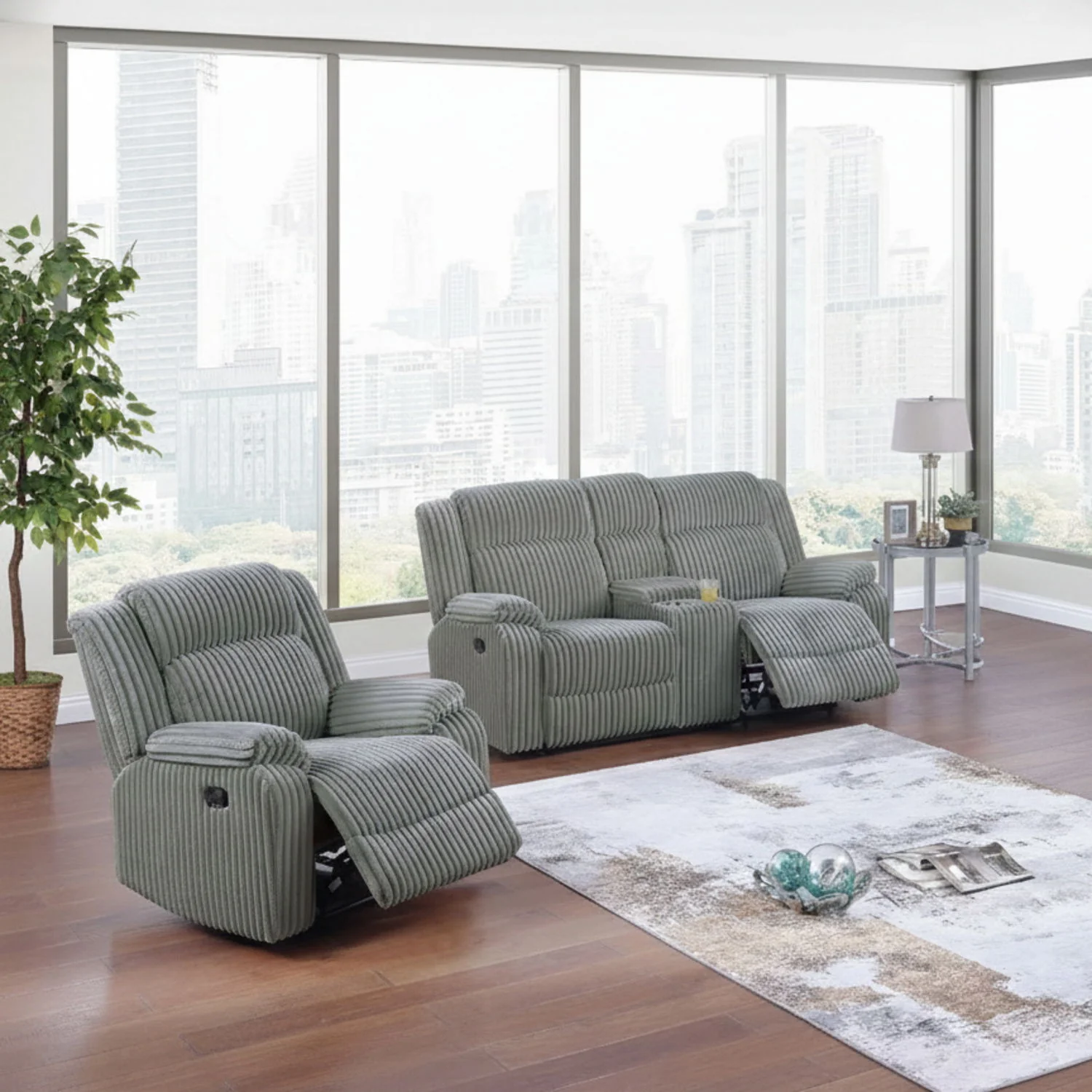Modern Motion Sofa Set - Image 33