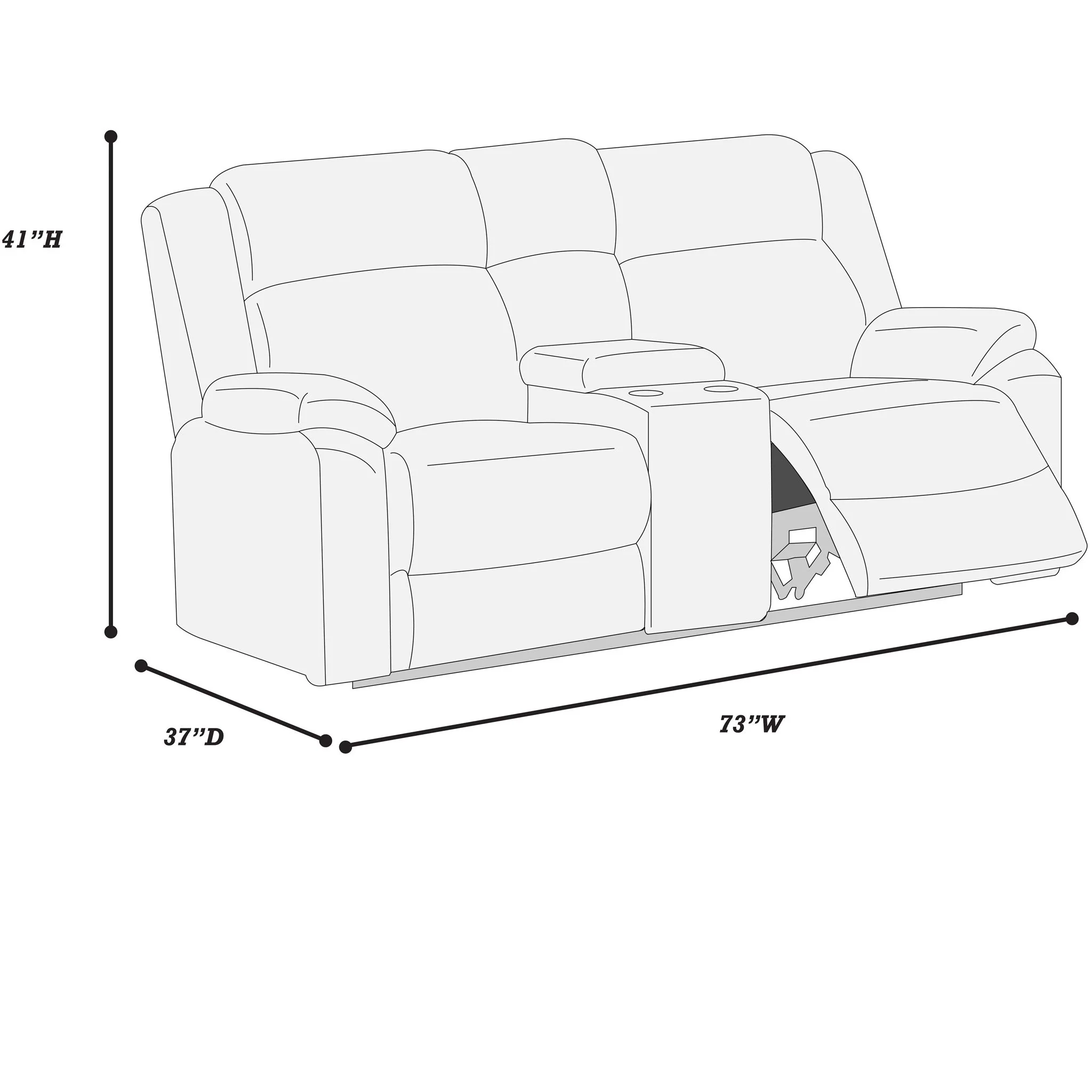 Modern Motion Sofa Set - Image 45
