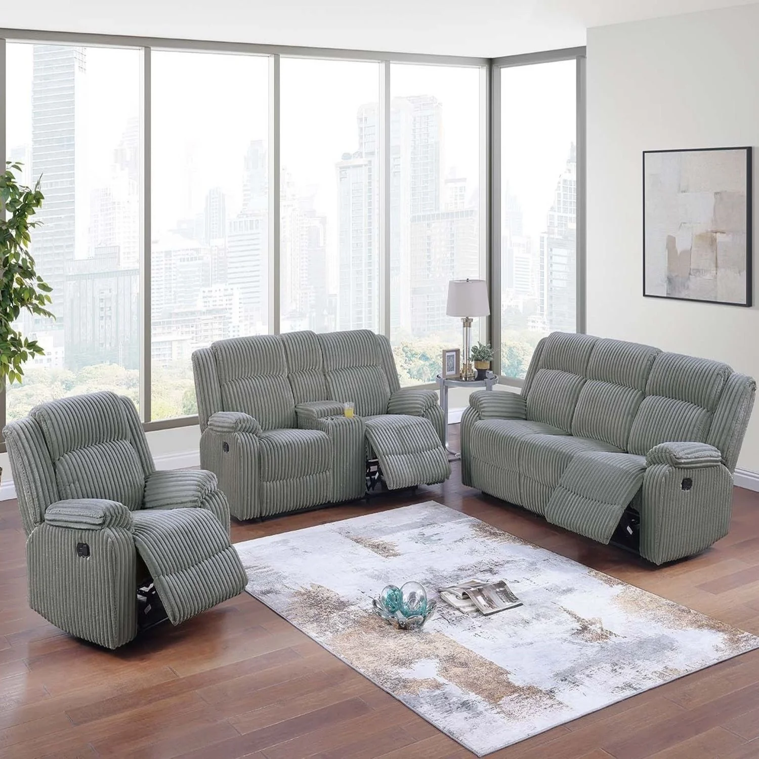 Modern Motion Sofa Set - Image 46