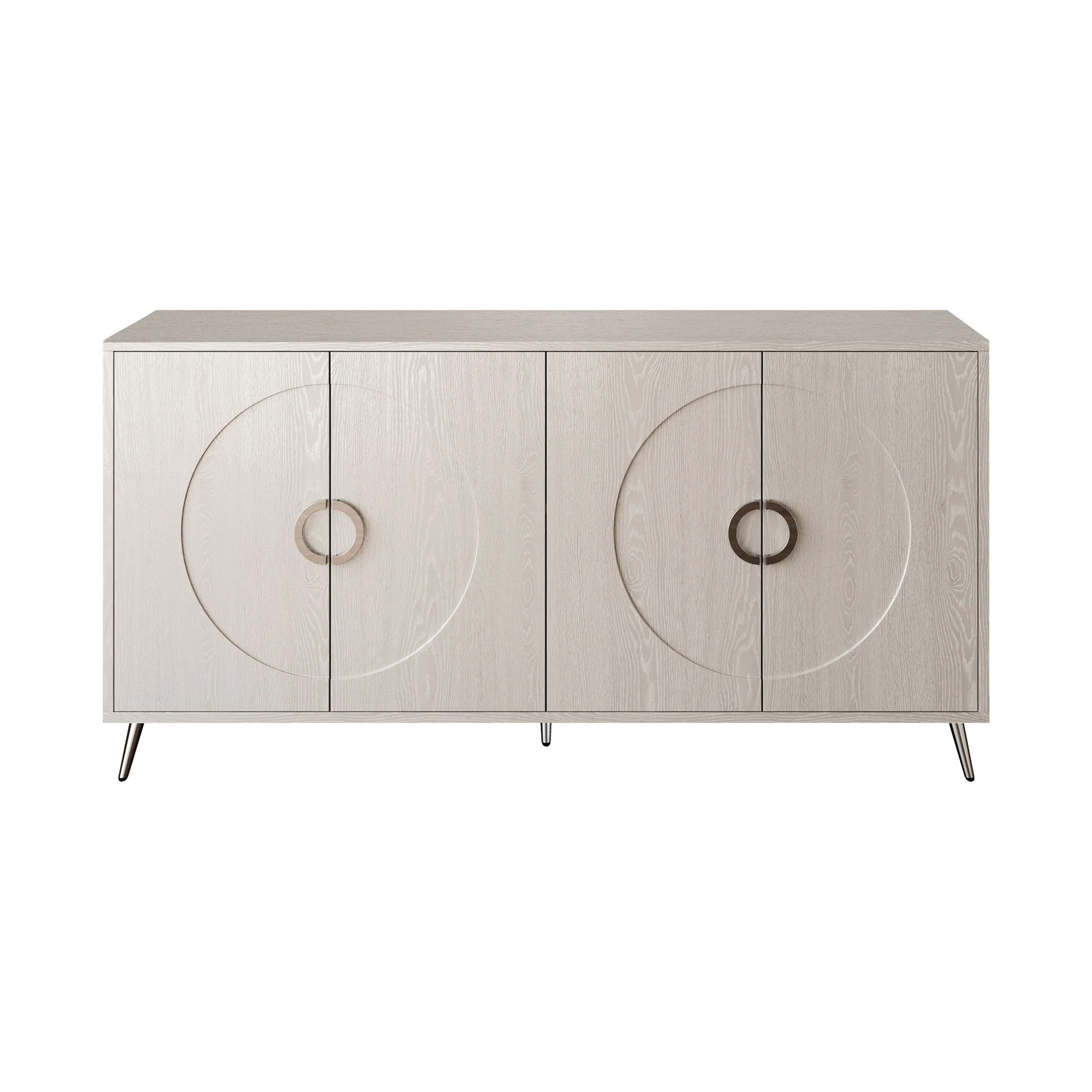 Modern Sideboard Buffet Server Cabinet Lacquered Wood Storage 60x31in - Image 11