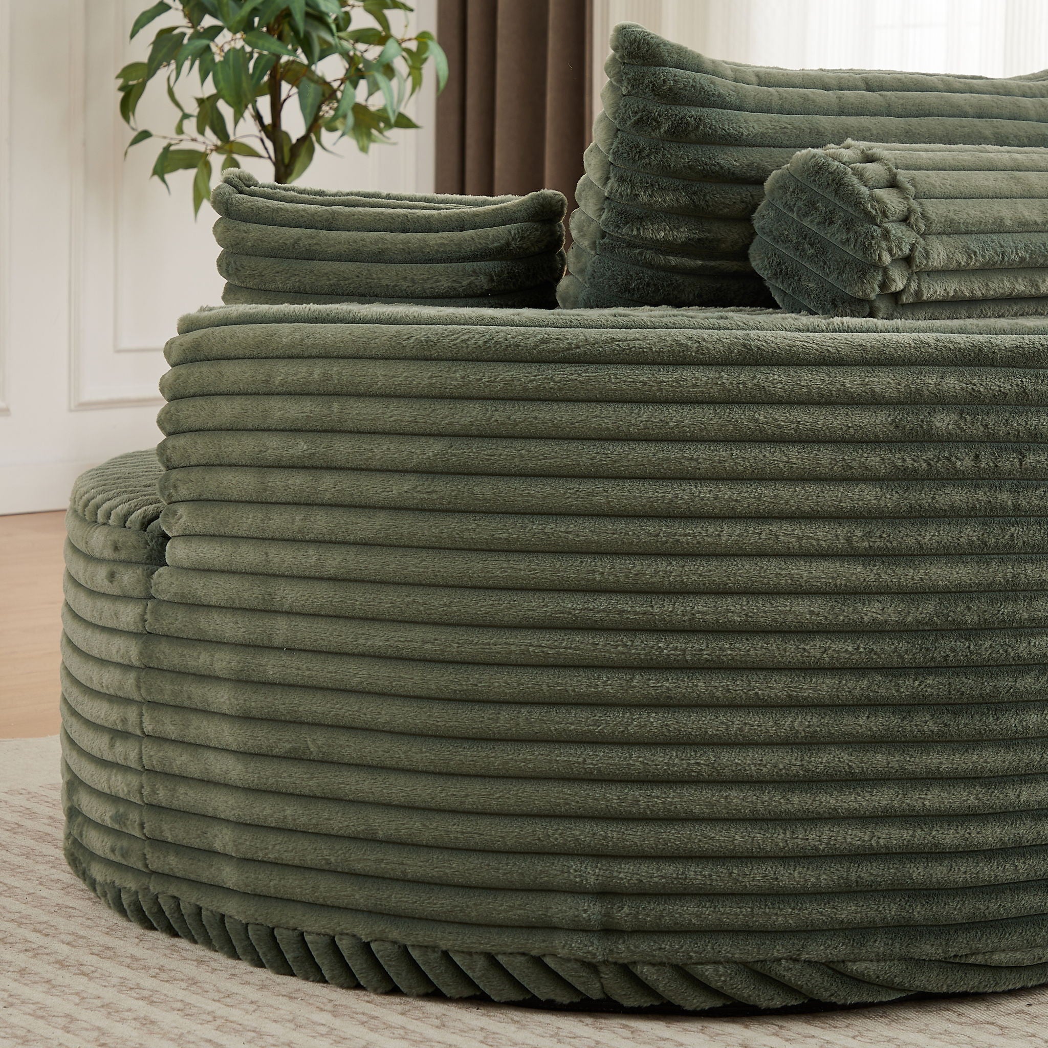 Modern Single Sofa With Backrest Pillow For Living Room - Image 6