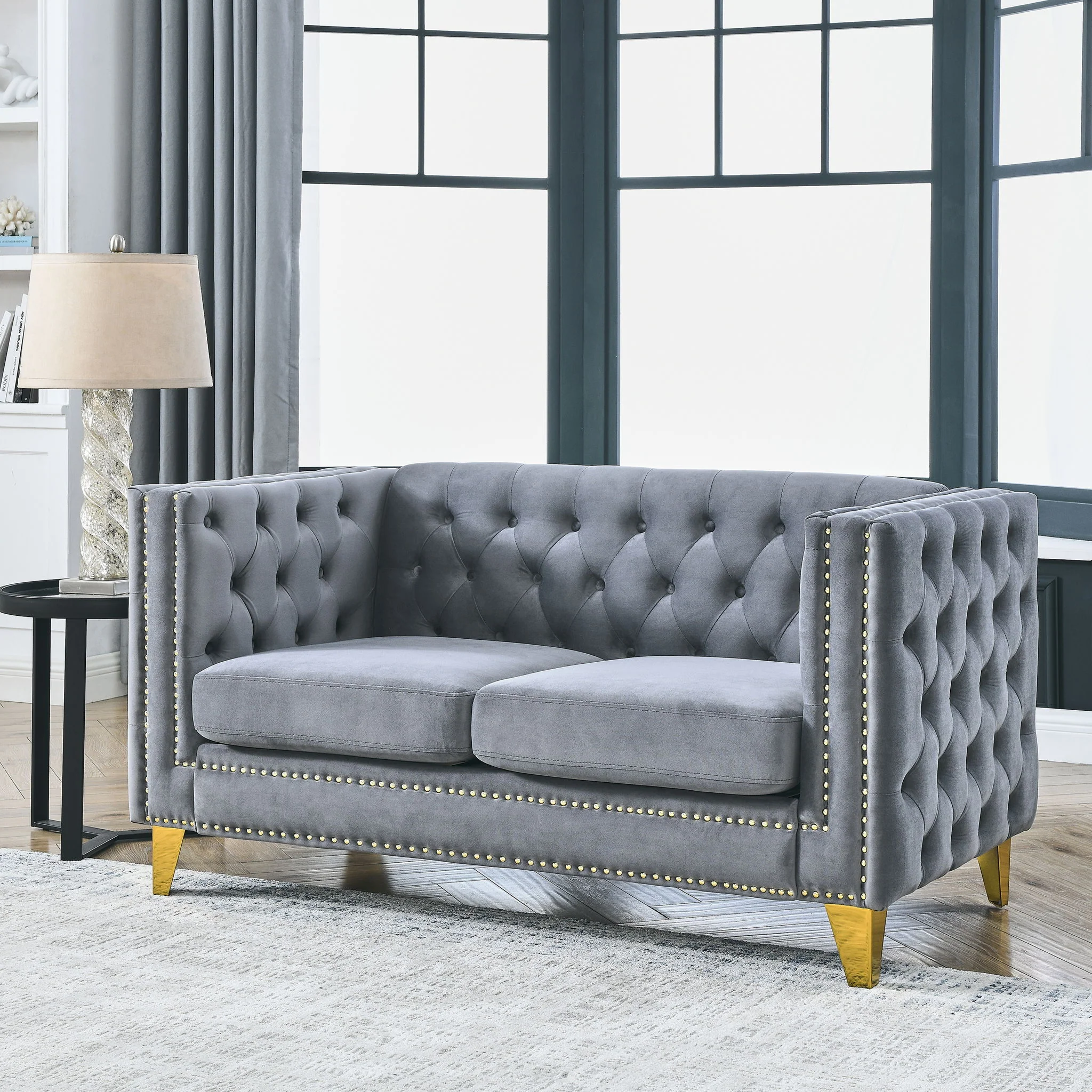 Modern Sofa With Button Tufting, Upholstered Couch For Living Room - Image 22