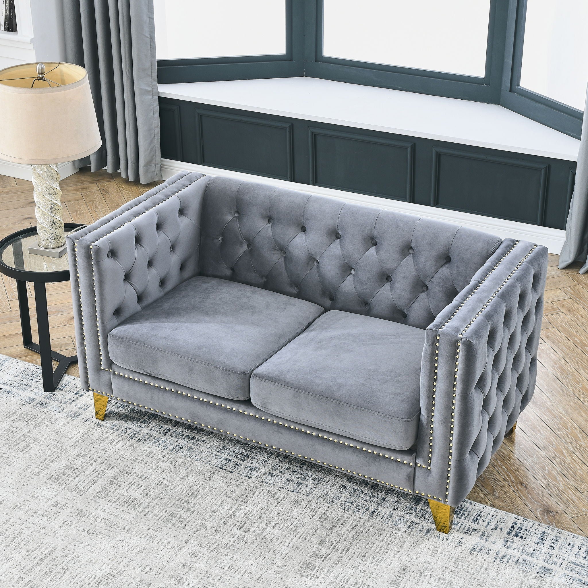 Modern Sofa With Button Tufting, Upholstered Couch For Living Room - Image 30