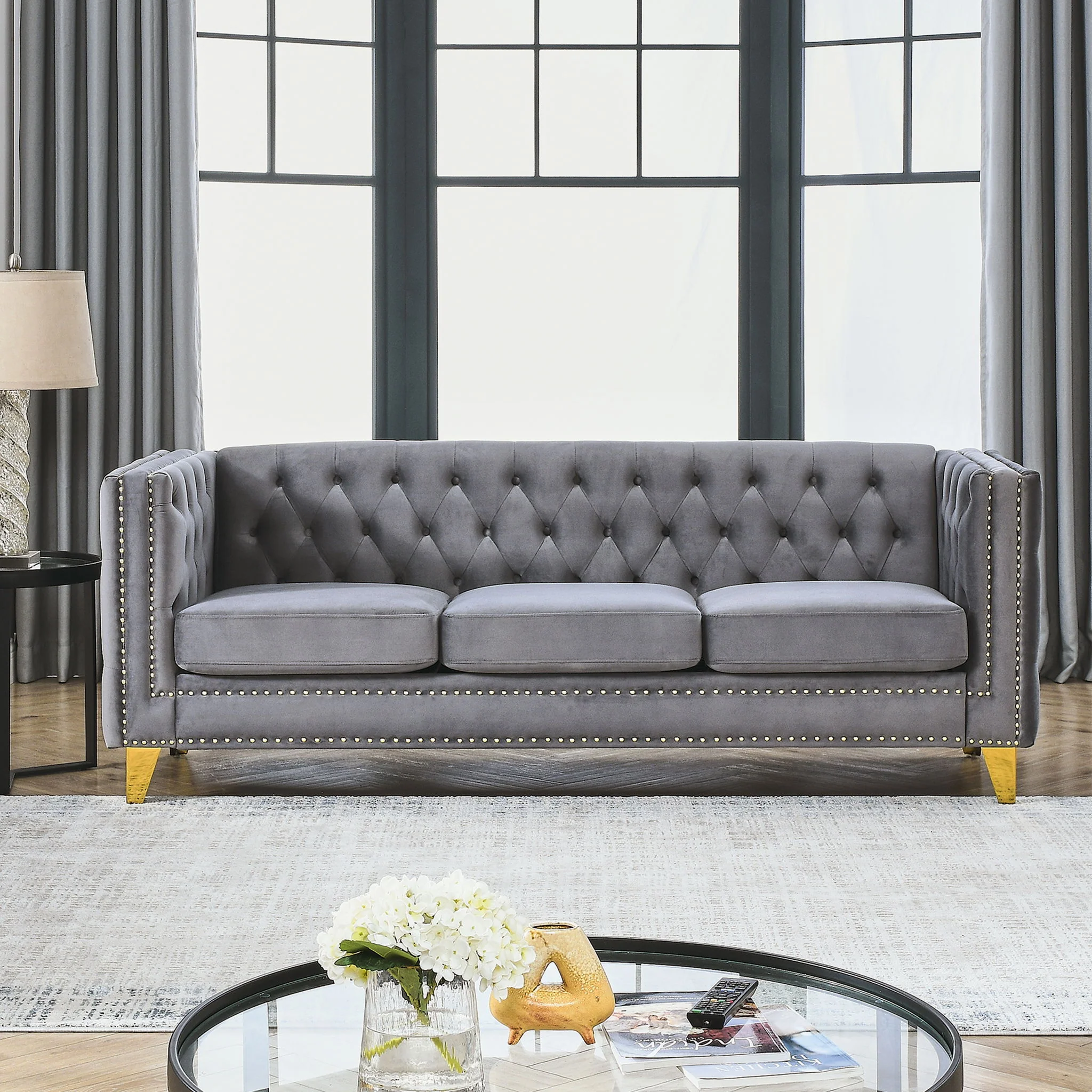 Modern Sofa With Button Tufting, Upholstered Couch For Living Room - Image 42