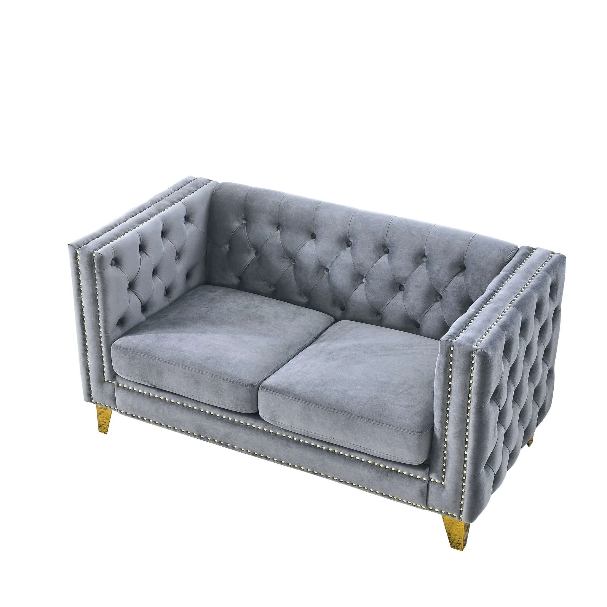 Modern Sofa With Button Tufting, Upholstered Couch For Living Room - Image 6
