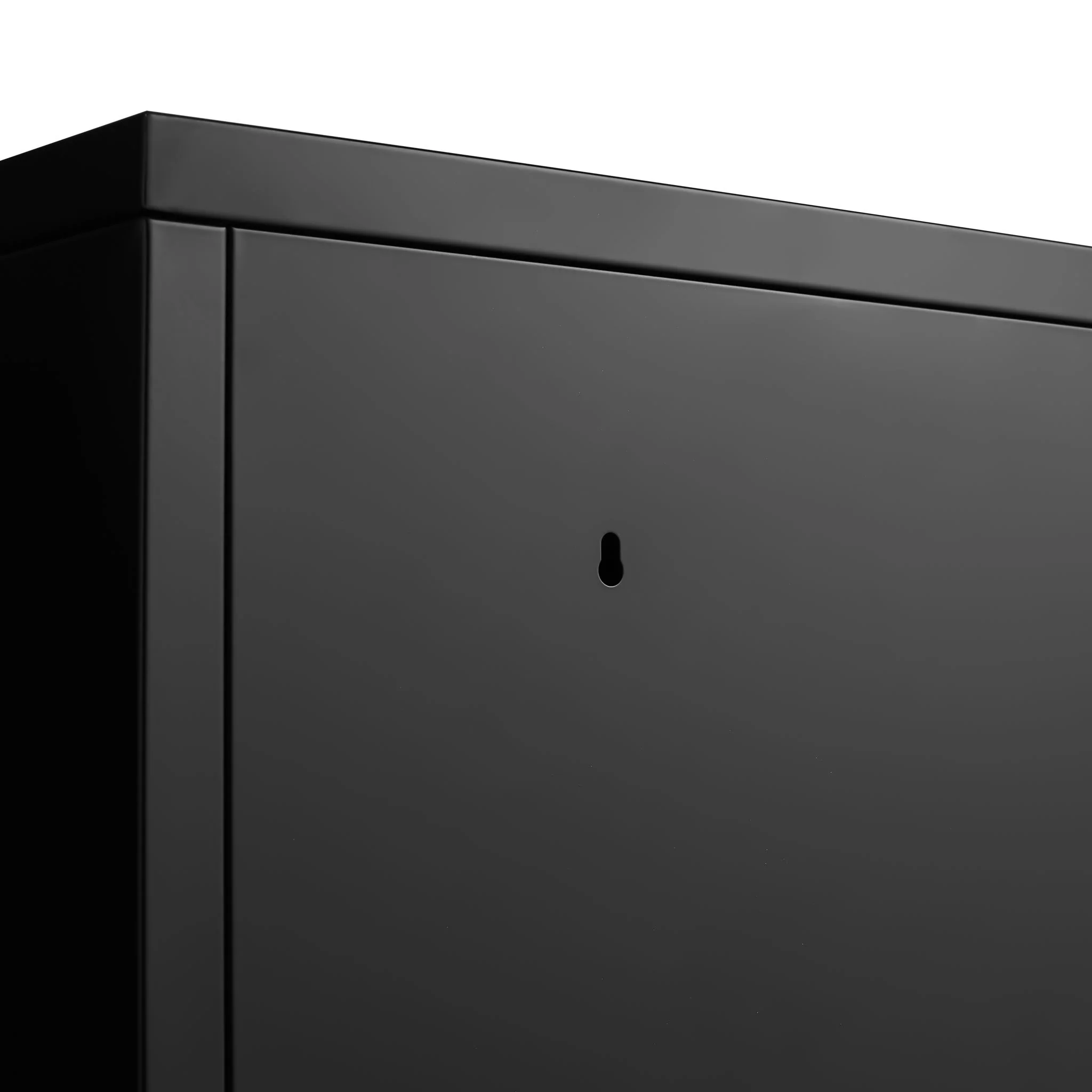 Modern Storage Cabinet With Adjustable Shelves, Magnetic Door Stopper - Image 11