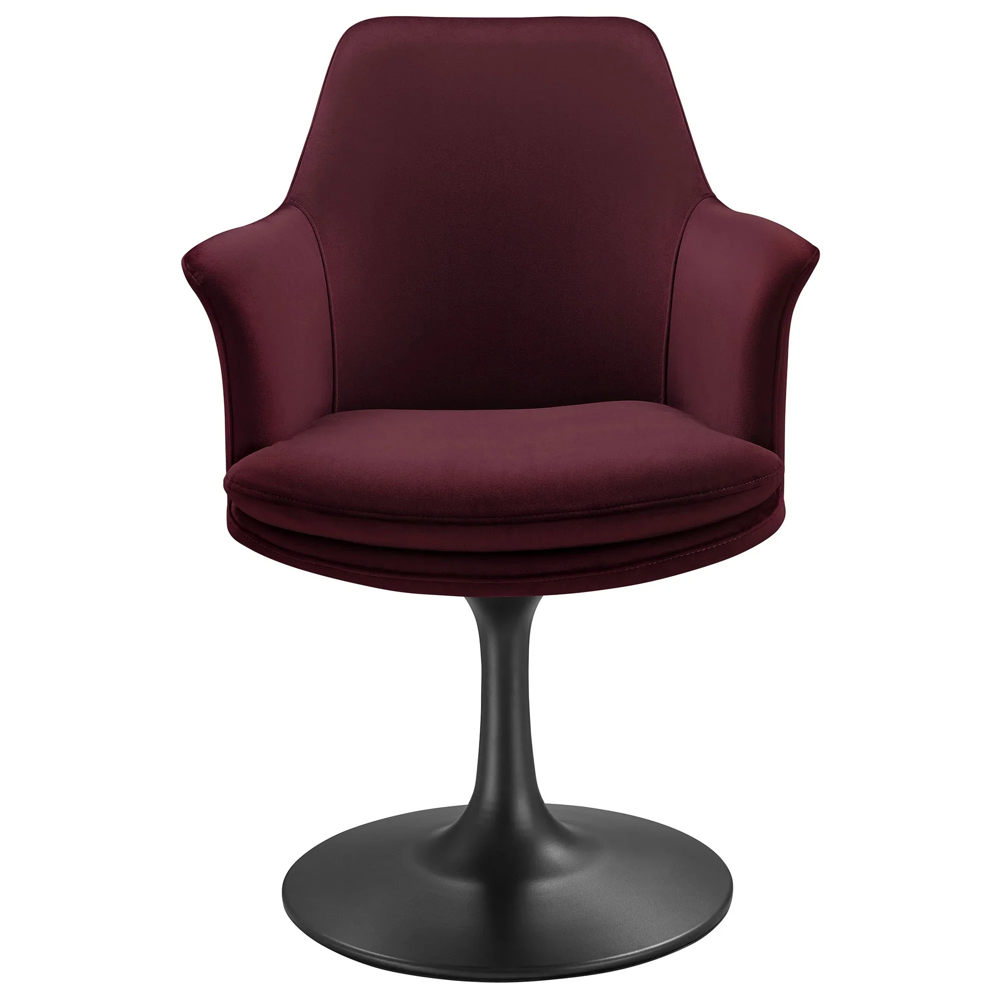 Modern Textured Fabric Swivel Dining Armchair - Image 30