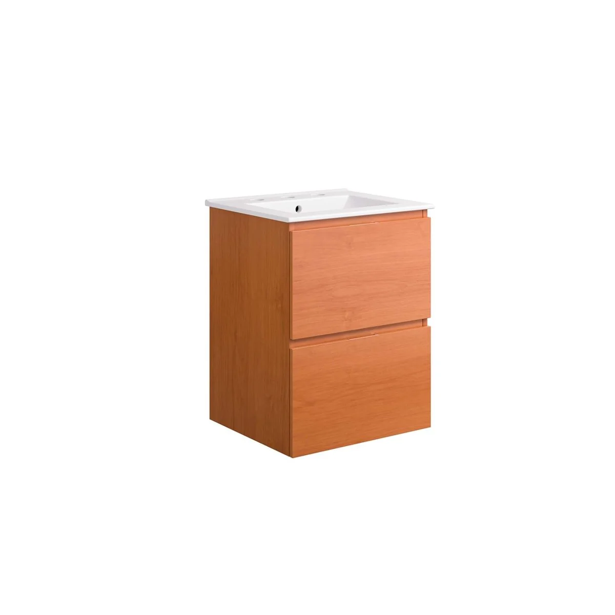 Modern Wall-Mount Bathroom Vanity with Sink — Single and Double Configurations