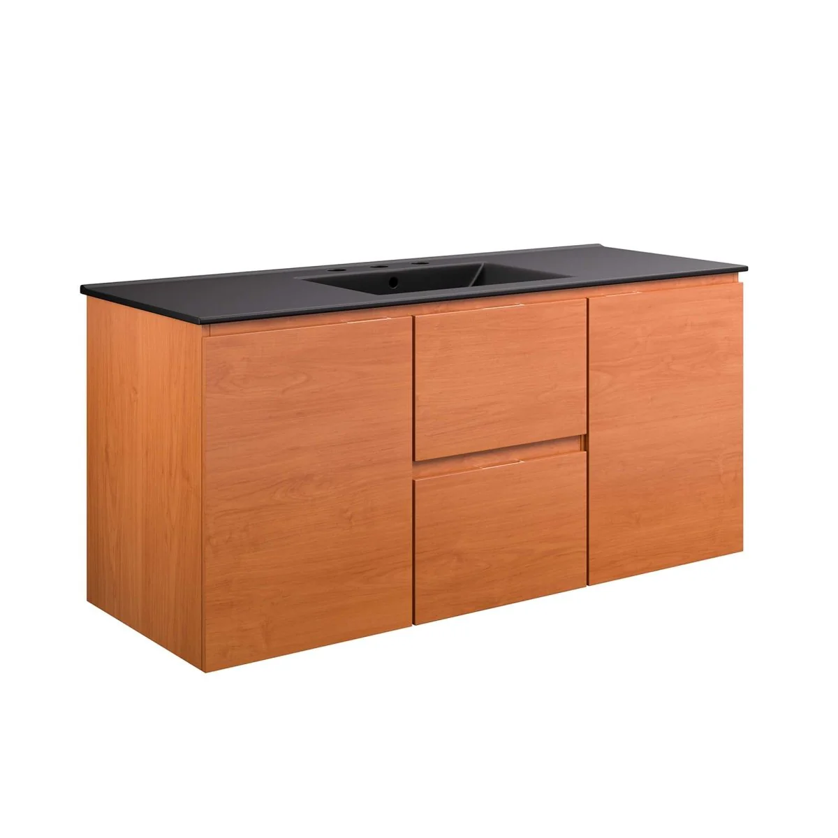 Modern Wall-Mount Bathroom Vanity with Sink — Single and Double Configurations - Image 64