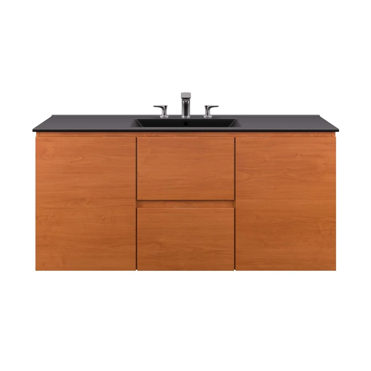 Modern Wall-Mount Bathroom Vanity with Sink — Single and Double Configurations - Image 68