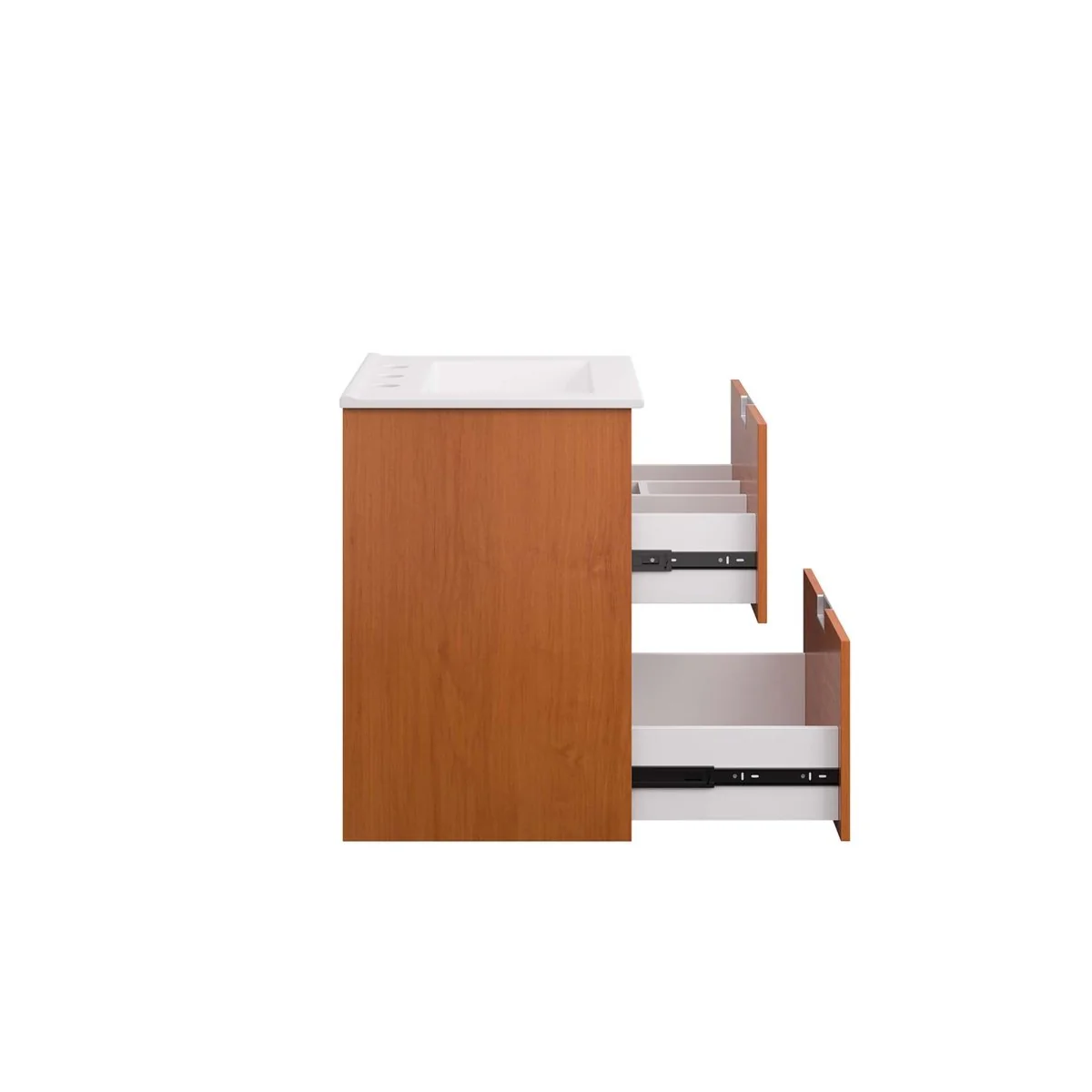 Modern Wall-Mount Bathroom Vanity with Sink — Single and Double Configurations - Image 7