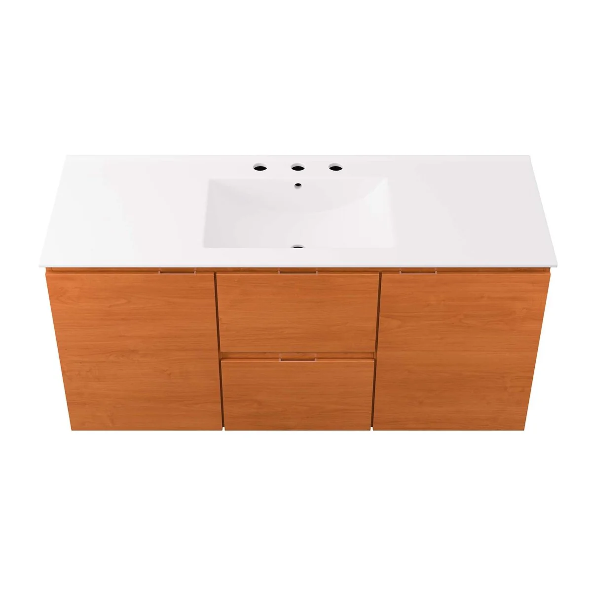 Modern Wall-Mount Bathroom Vanity with Sink — Single and Double Configurations - Image 79