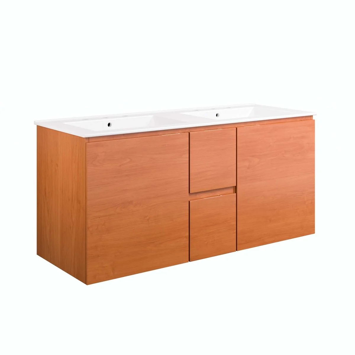 Modern Wall-Mount Bathroom Vanity with Sink — Single and Double Configurations - Image 84