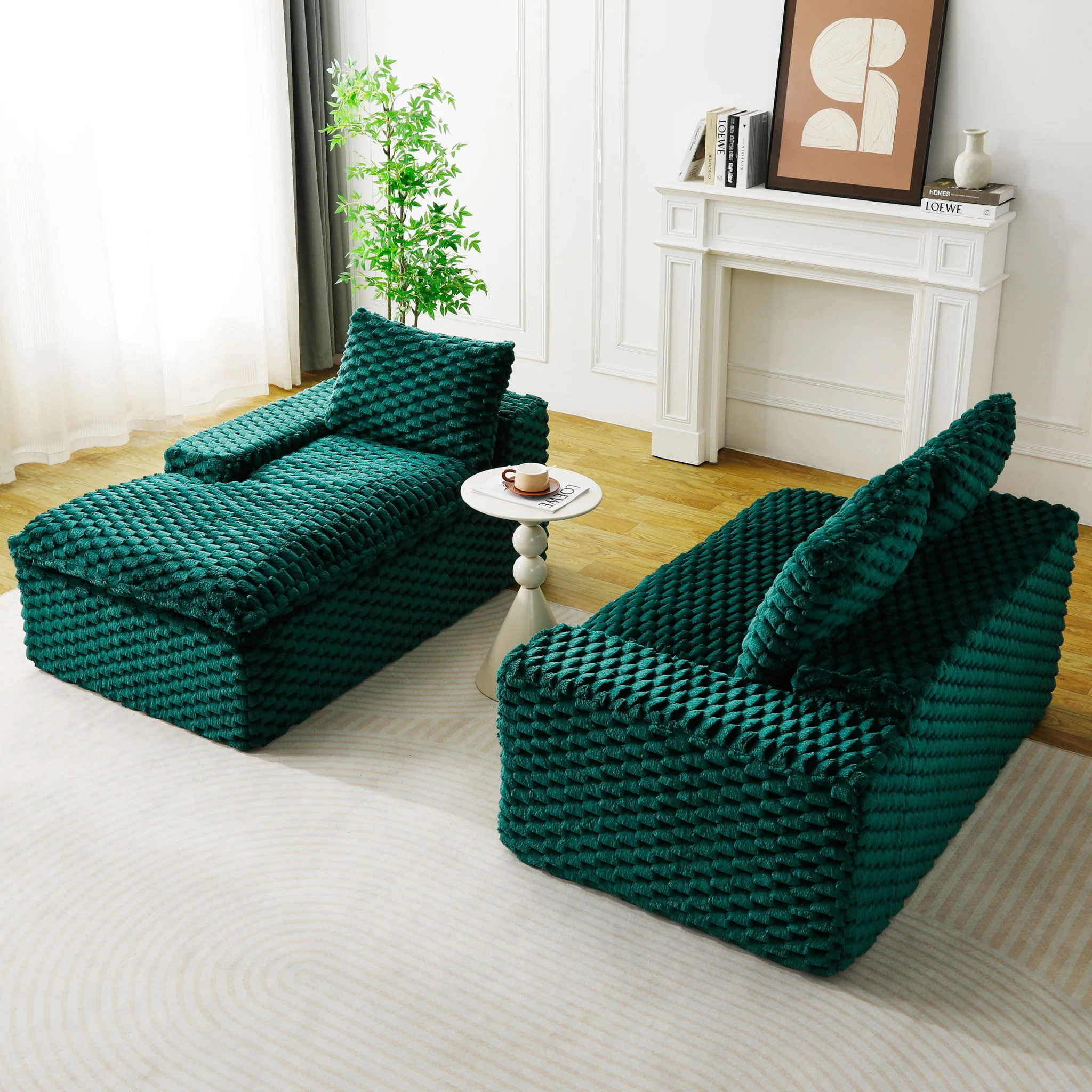 Modular Sofa, Convertible Twin Seat With Chaise Lounge - Image 36