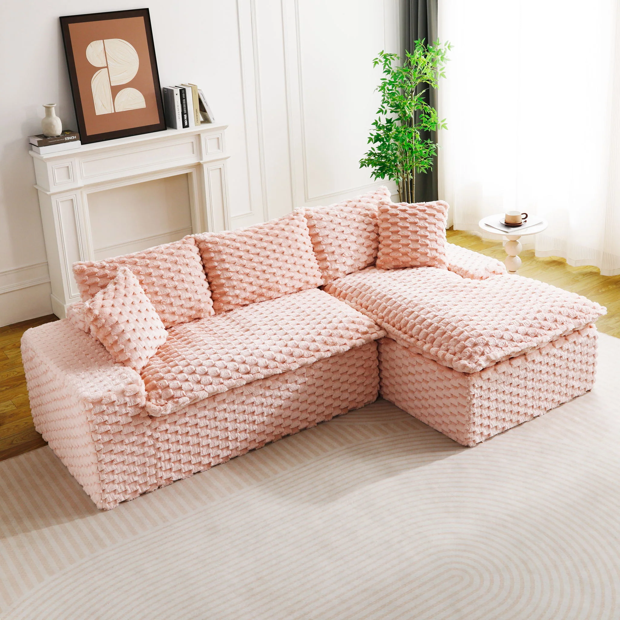Modular Sofa, Convertible Twin Seat With Chaise Lounge - Image 39