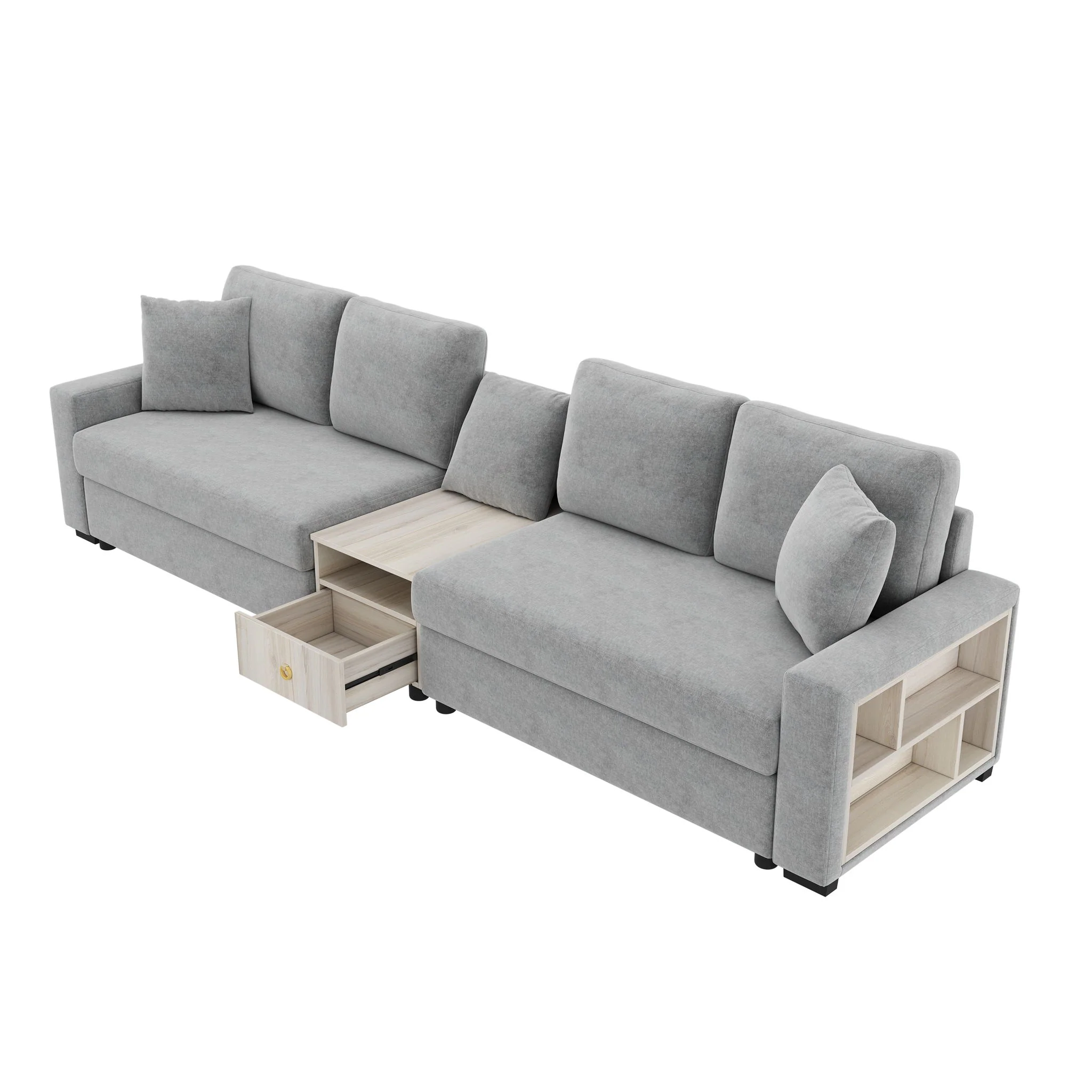 Modular Sofa Couch With Storage Armrest And Center Console - Image 24