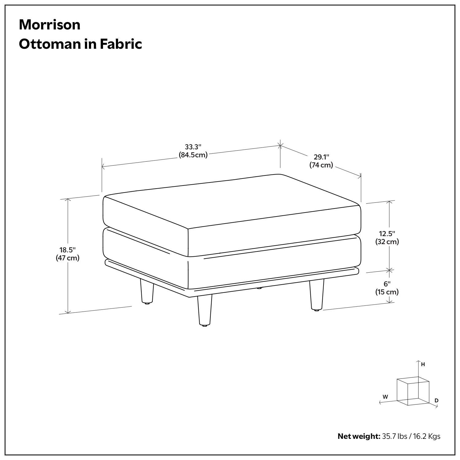 Morrison - Handcrafted Ottoman - Image 50